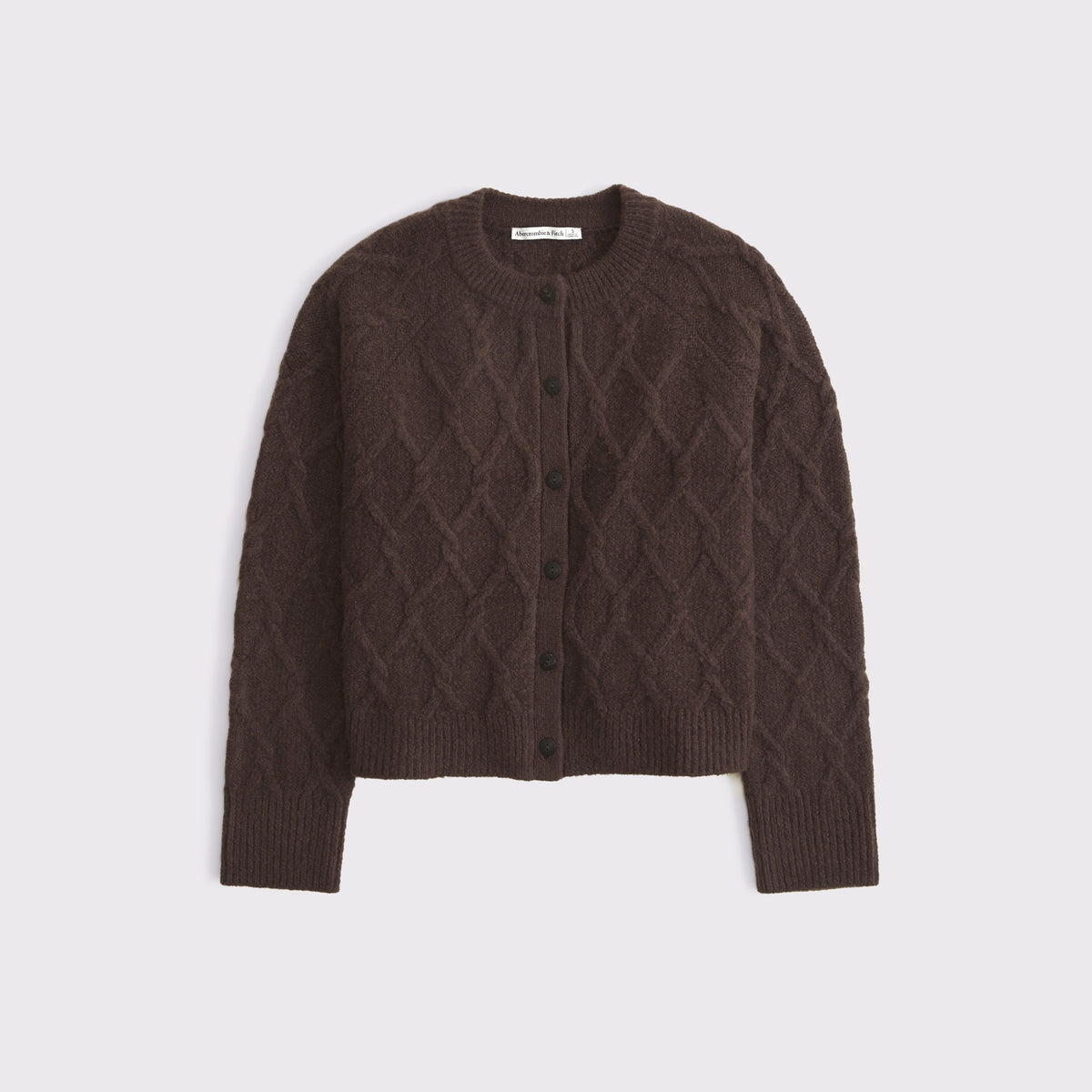 Abercrombie Cable-Knit Crew Cardigan