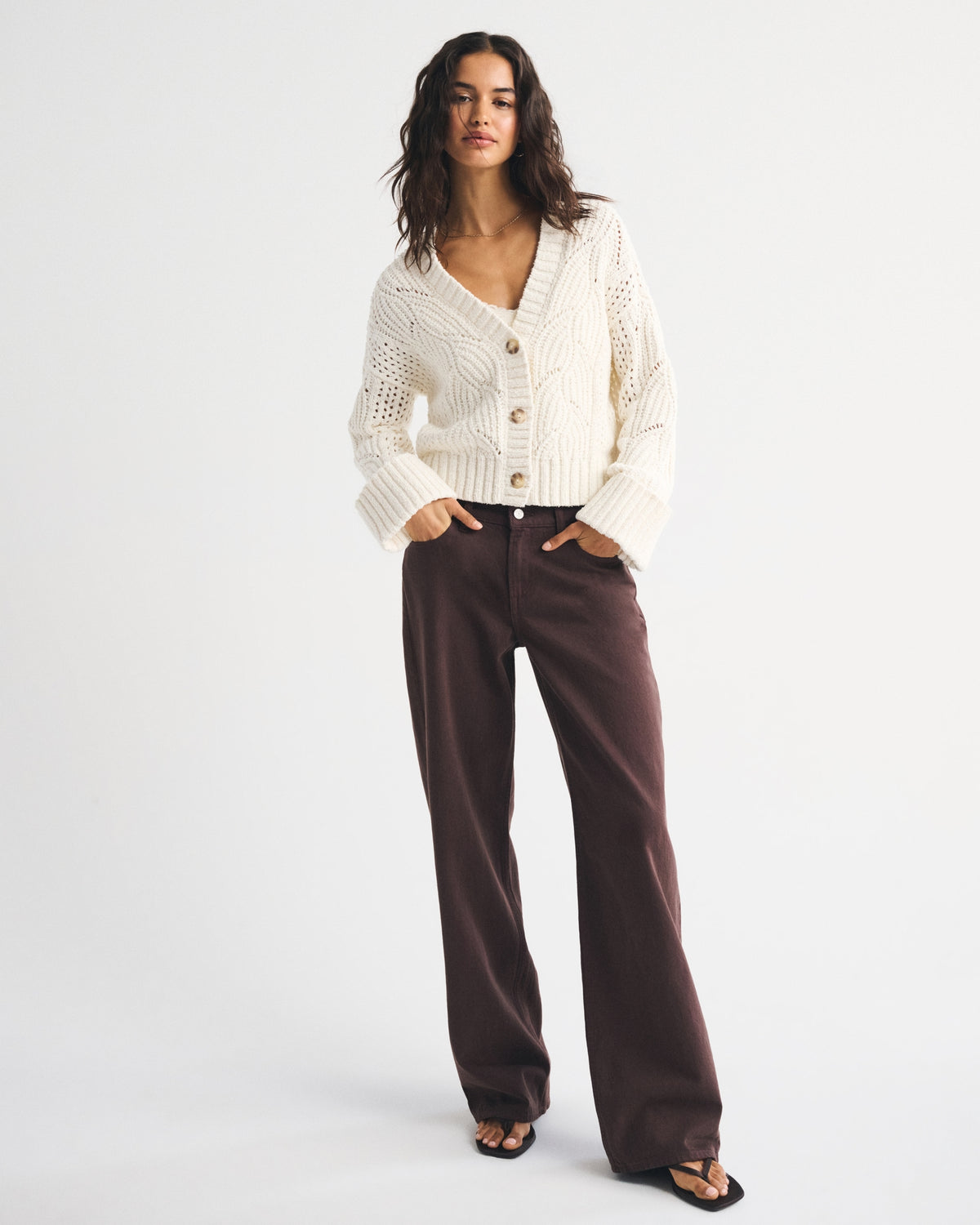Abercrombie The A&F Cameron Textural Stitch Cardigan