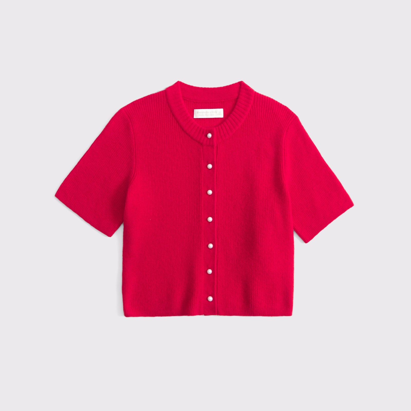 Abercrombie Merino Wool-Blend Short-Sleeve Cardigan