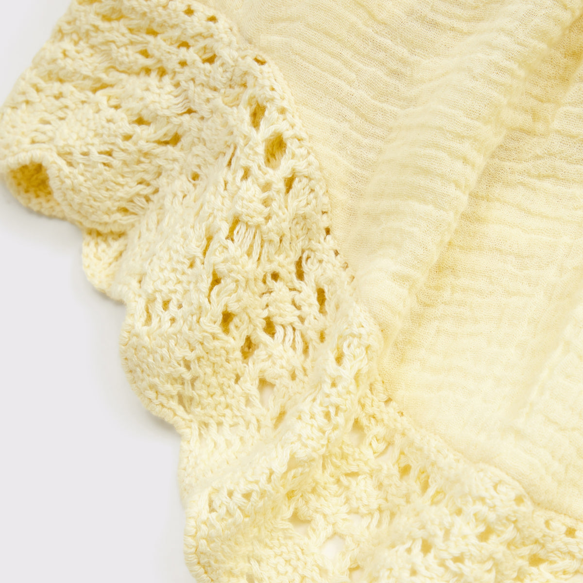 Abercrombie 100% Cotton Squareneck Crochet Tank