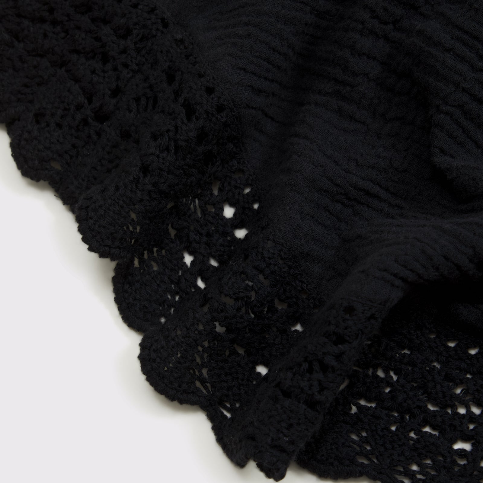Abercrombie 100% Cotton Squareneck Crochet Tank