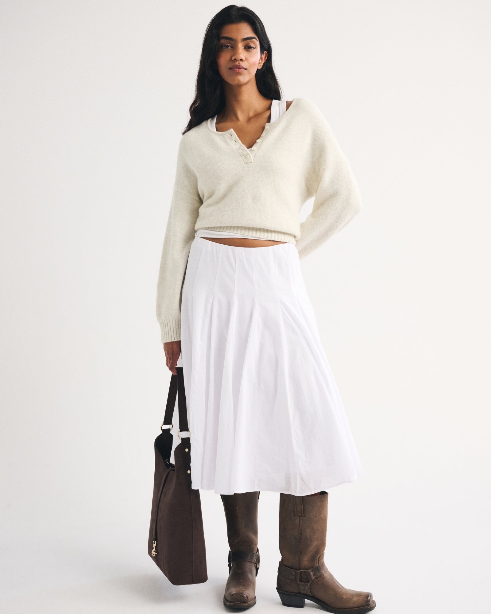 Abercrombie Merino Wool-Blend Henley Sweater