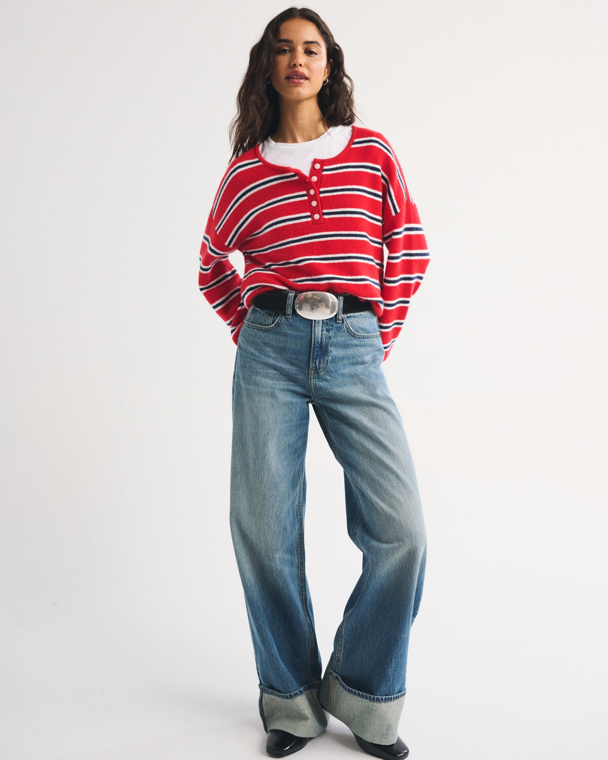 Abercrombie Merino Wool-Blend Henley Sweater