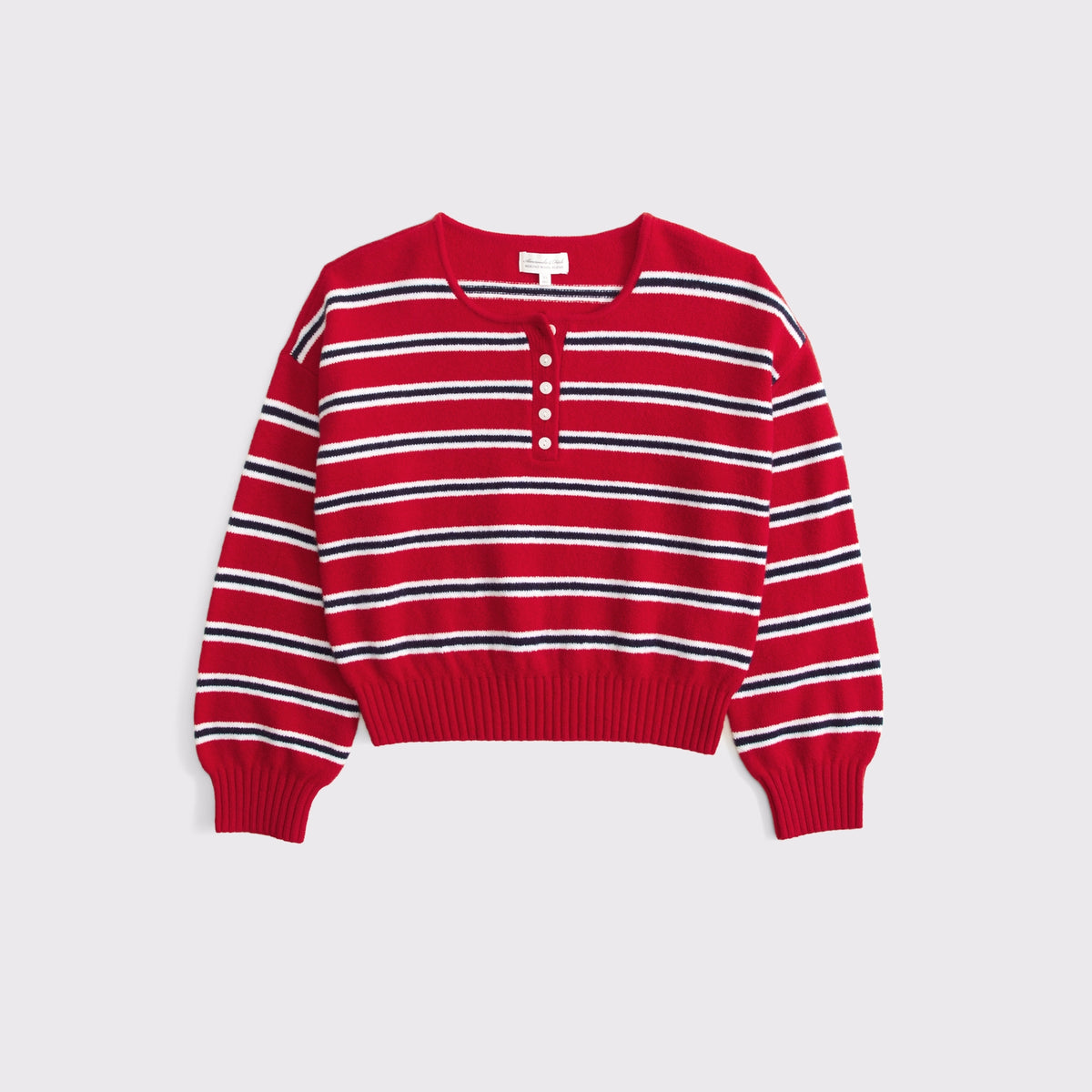 Abercrombie Merino Wool-Blend Henley Sweater