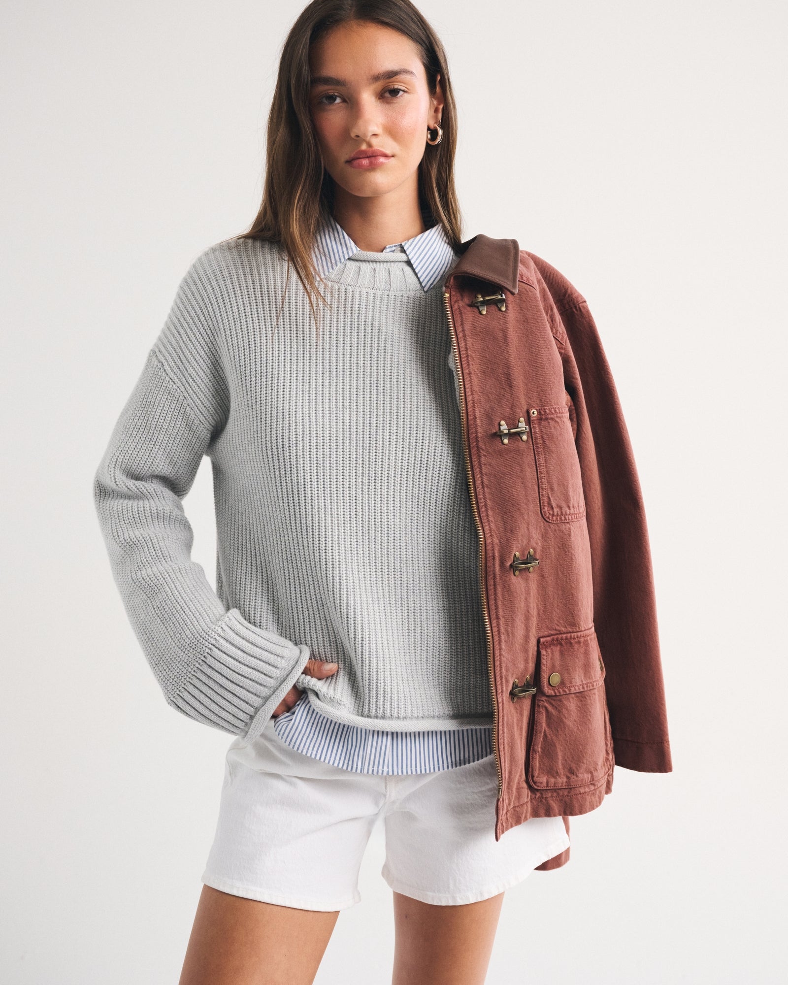 Abercrombie 100% Cotton Roll Neck Crew Sweater