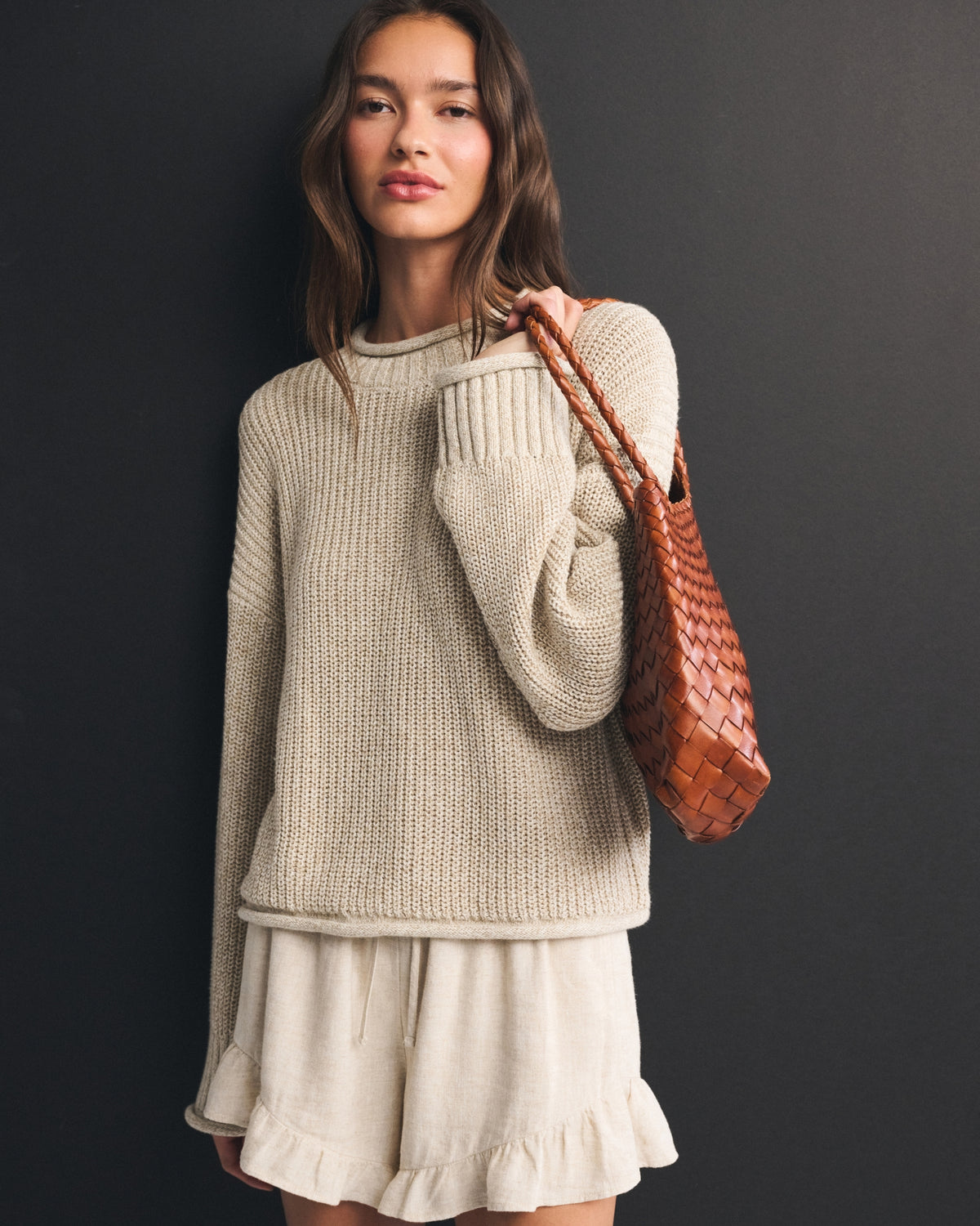 Abercrombie 100% Cotton Roll Neck Crew Sweater