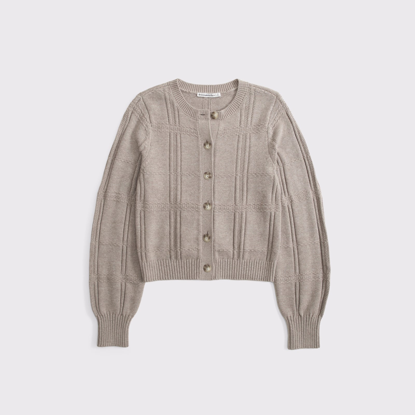Abercrombie Textural Stitch Shrunken Cardigan