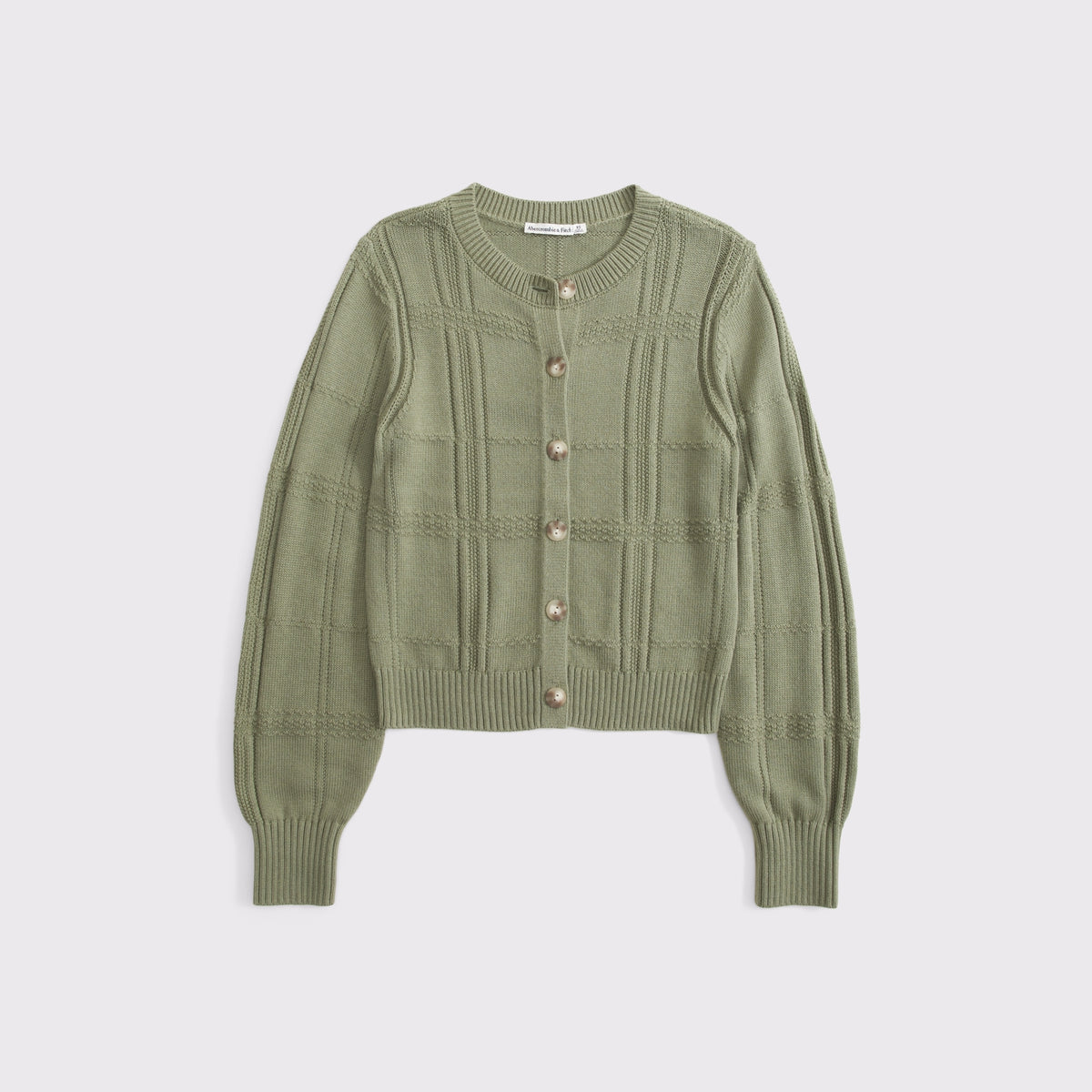 Abercrombie Textural Stitch Shrunken Cardigan