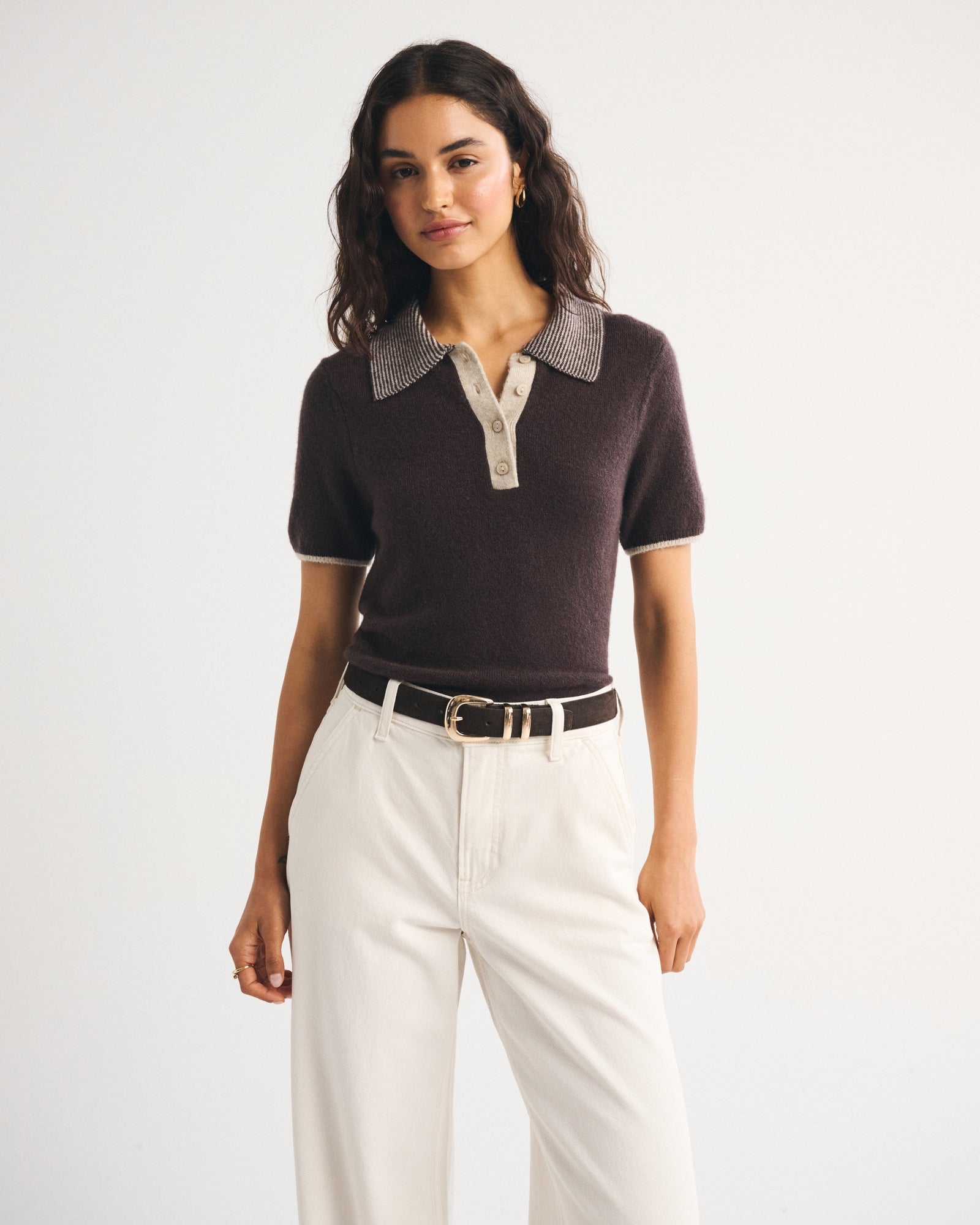 Abercrombie Merino Wool-Blend Short-Sleeve Polo