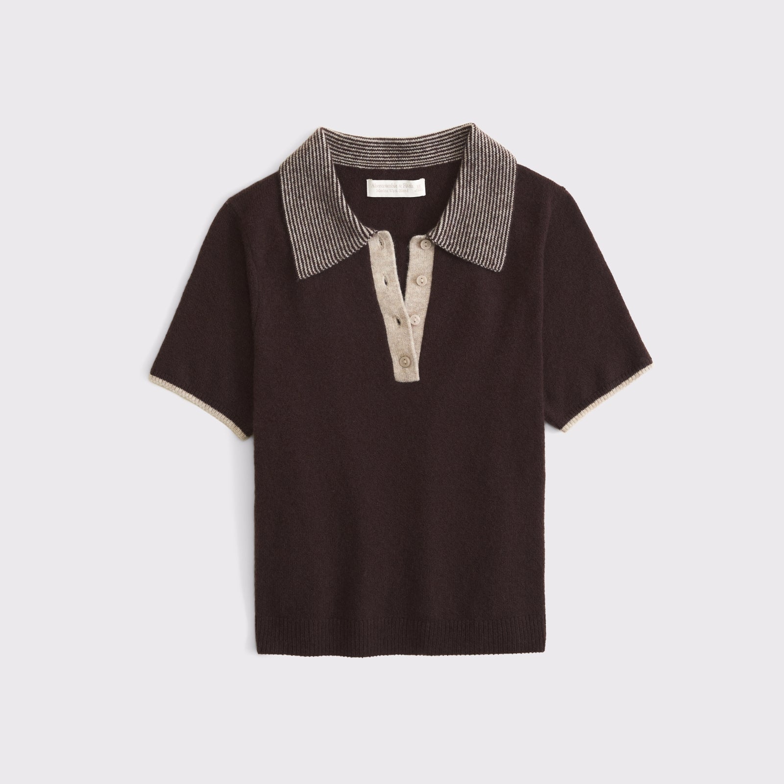 Abercrombie Merino Wool-Blend Short-Sleeve Polo