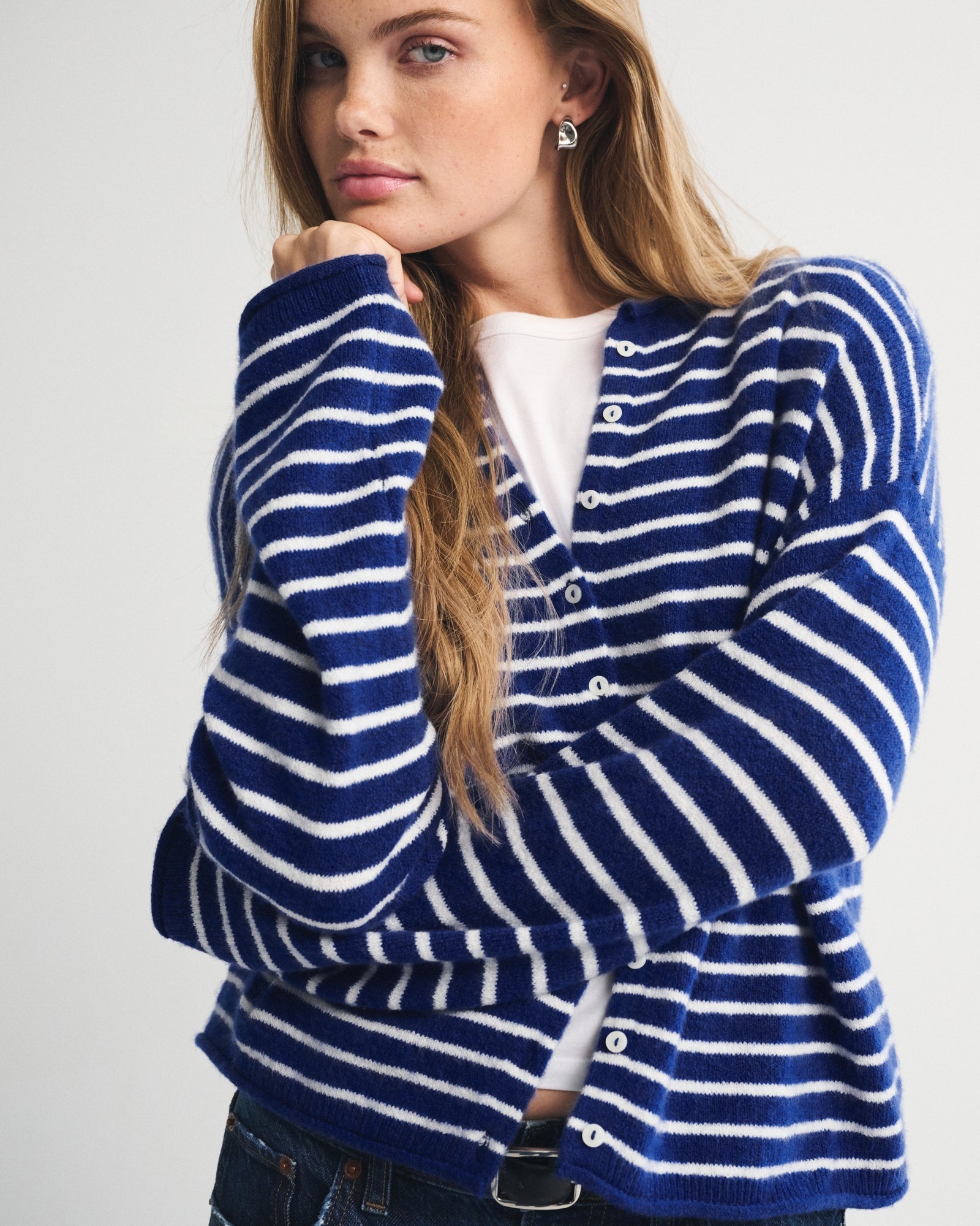 Abercrombie Merino Wool-Blend Roll Neck Cardigan