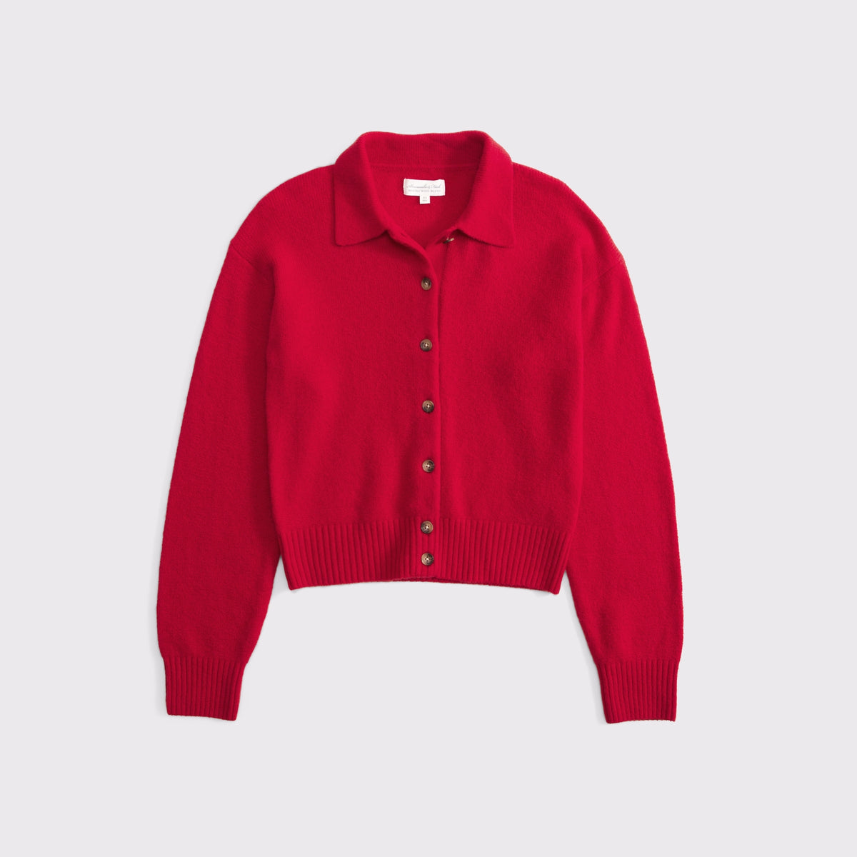 Abercrombie Merino Wool-Blend Collared Cardigan