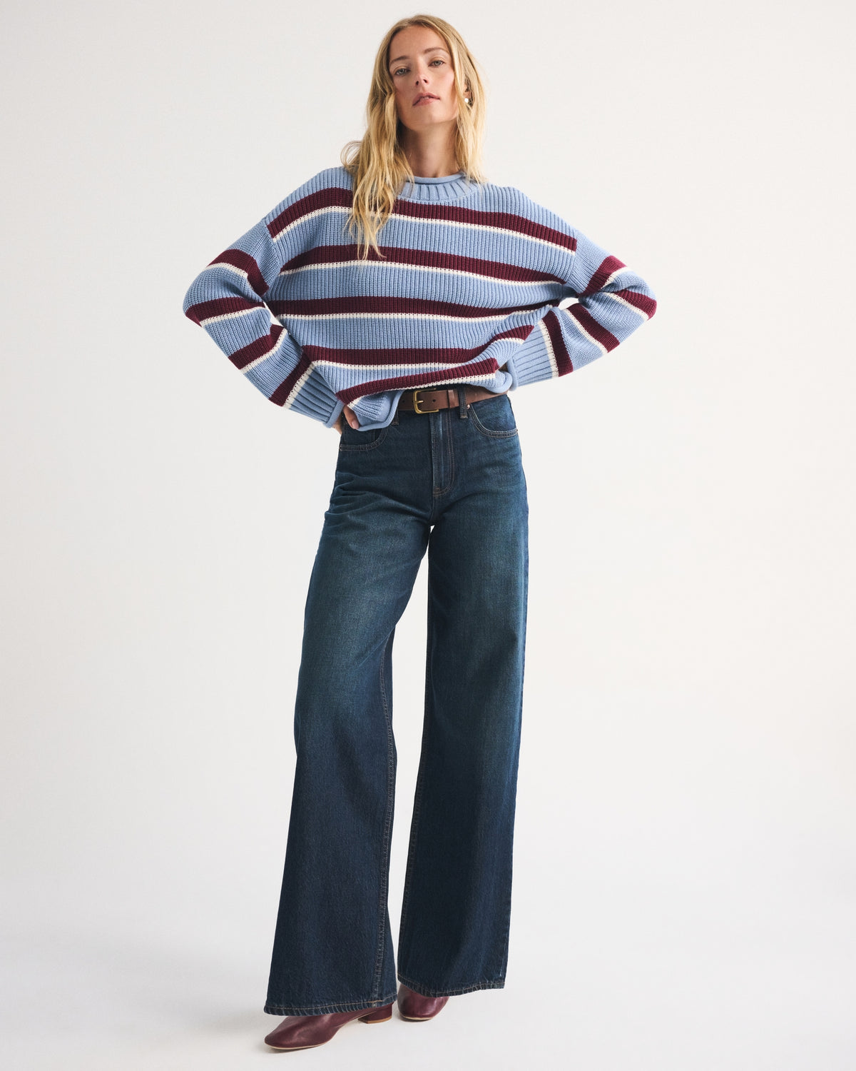 Abercrombie 100% Cotton Roll Neck Crew Sweater