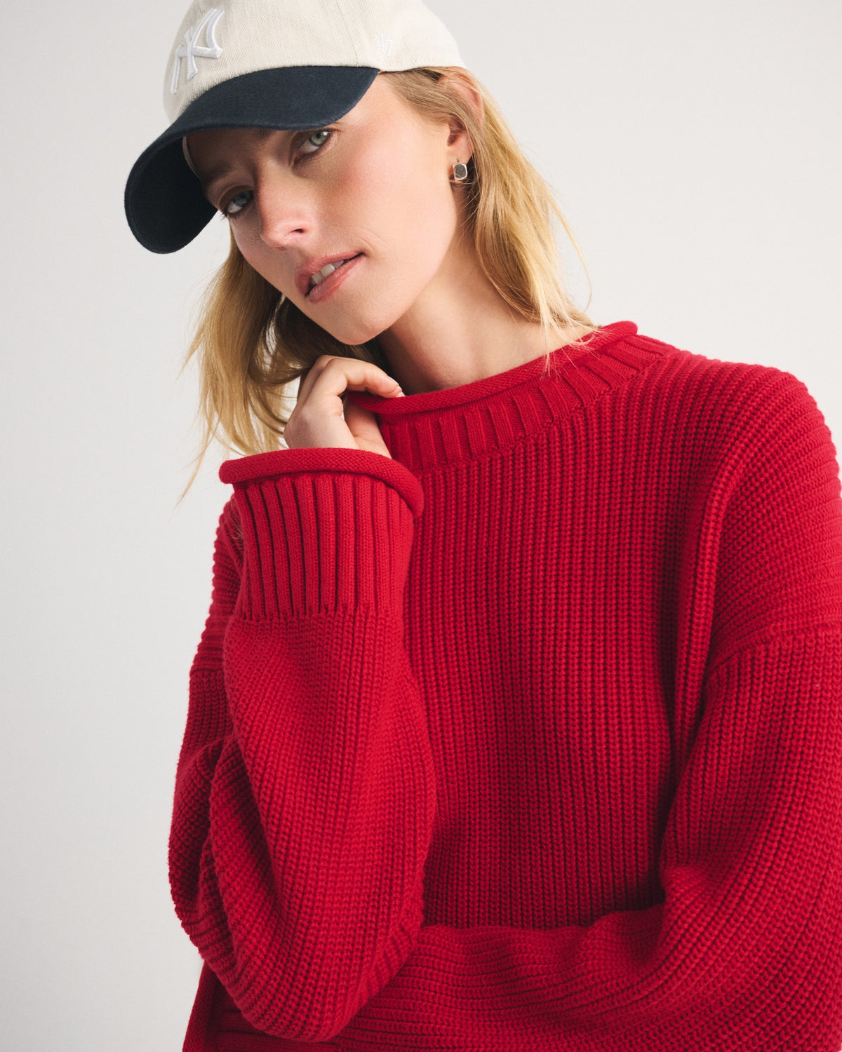 Abercrombie 100% Cotton Roll Neck Crew Sweater