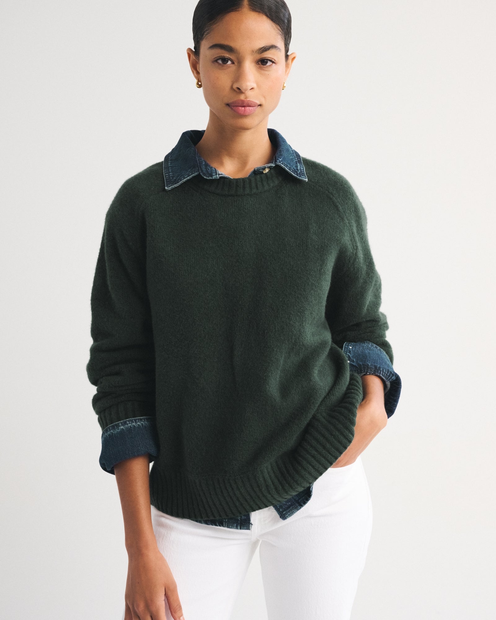 Abercrombie A&F Madeline Textural Crew Sweater
