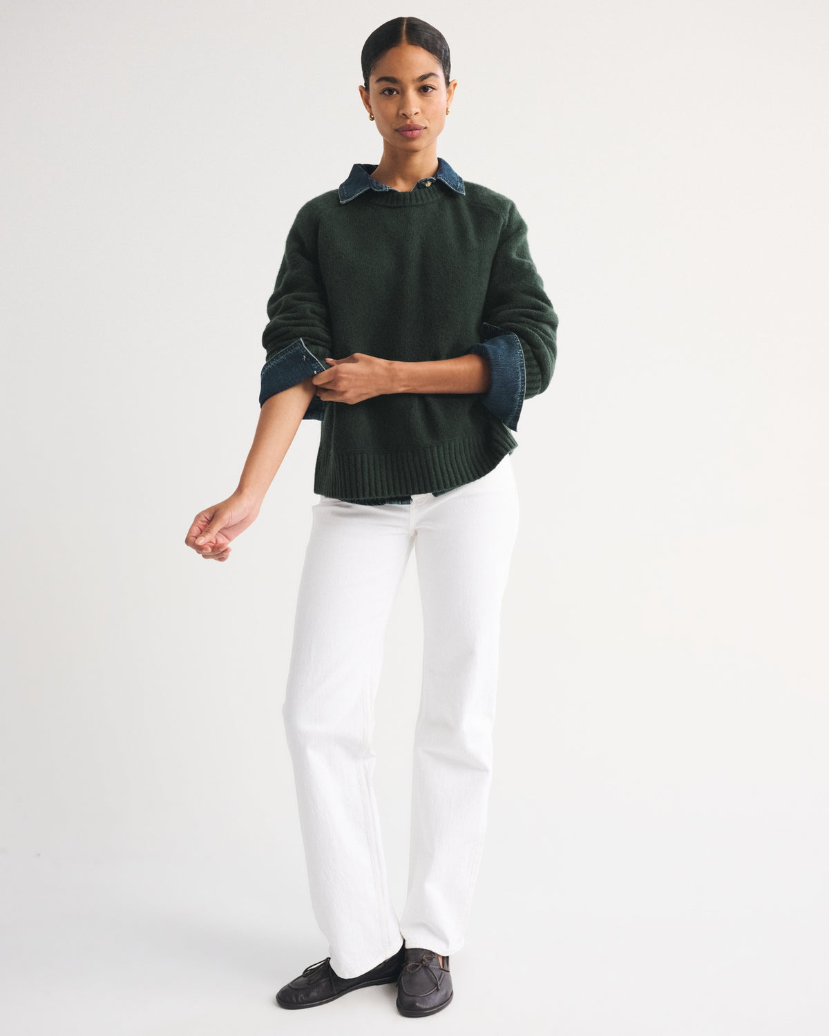 Abercrombie A&F Madeline Textural Crew Sweater