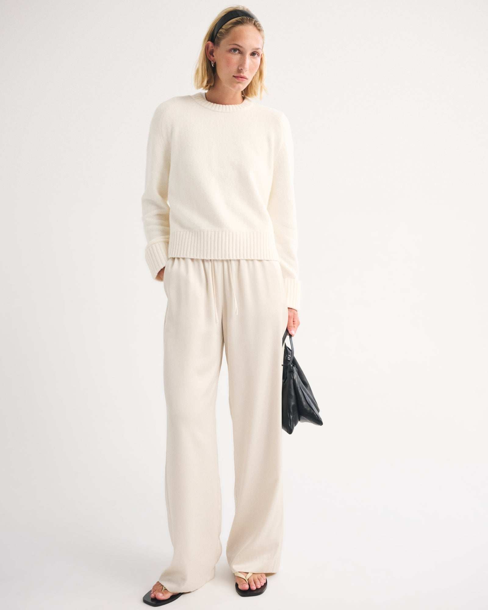 Abercrombie A&F Madeline Textural Crew Sweater