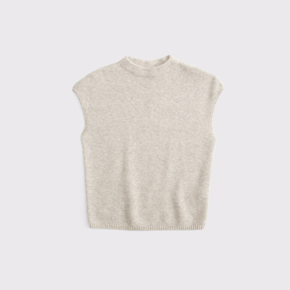 Abercrombie Merino Wool-Blend Short-Sleeve Mock Neck Sweater