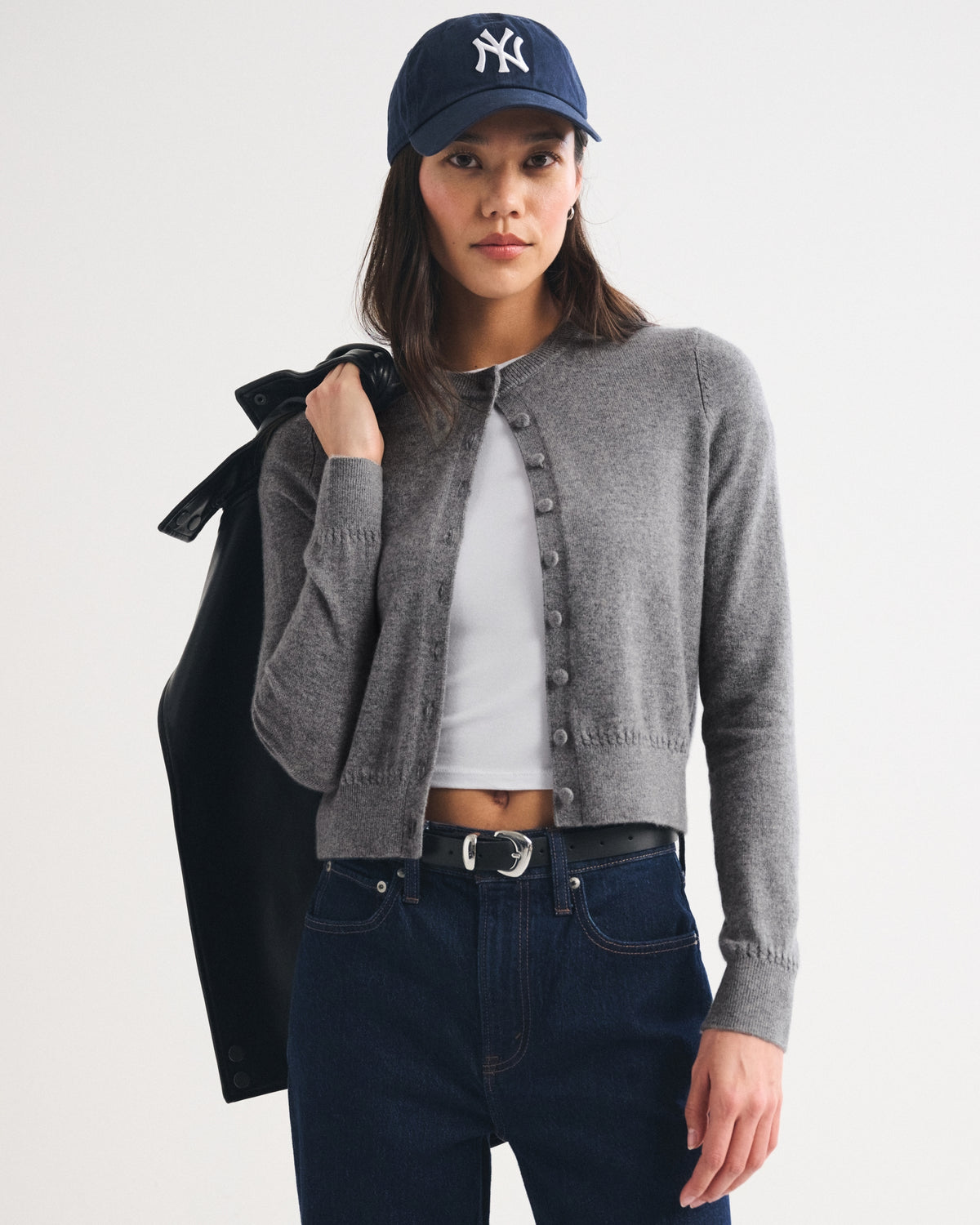 Abercrombie 100% Cashmere Shrunken Cardigan