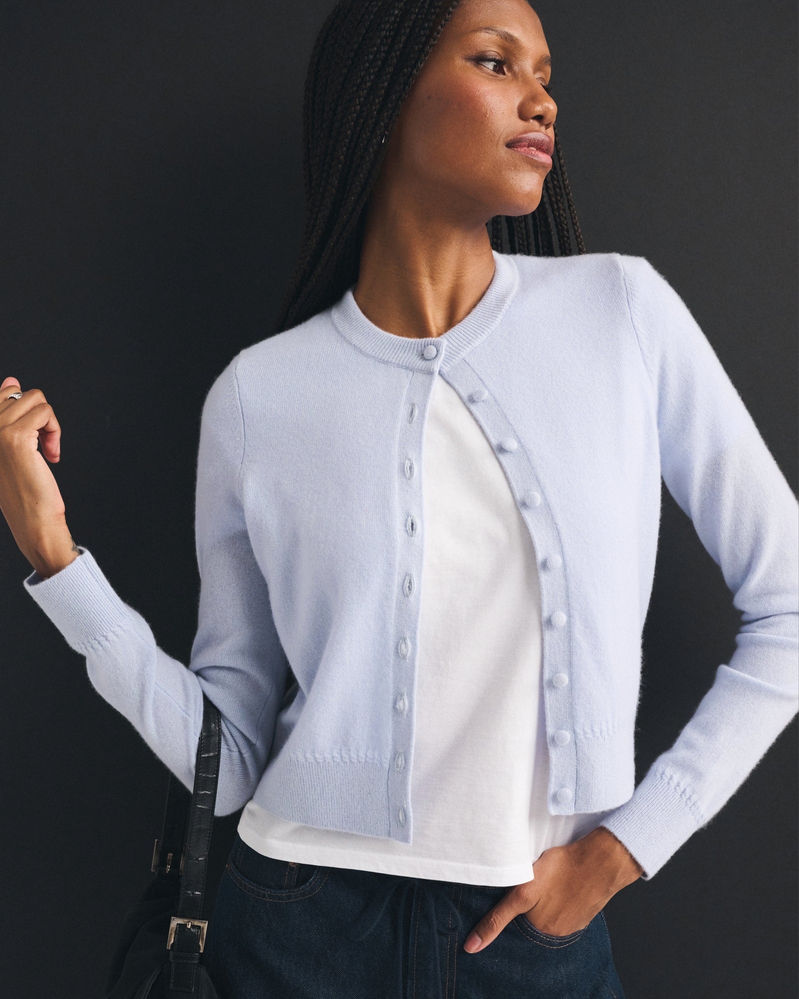 Abercrombie 100% Cashmere Shrunken Cardigan
