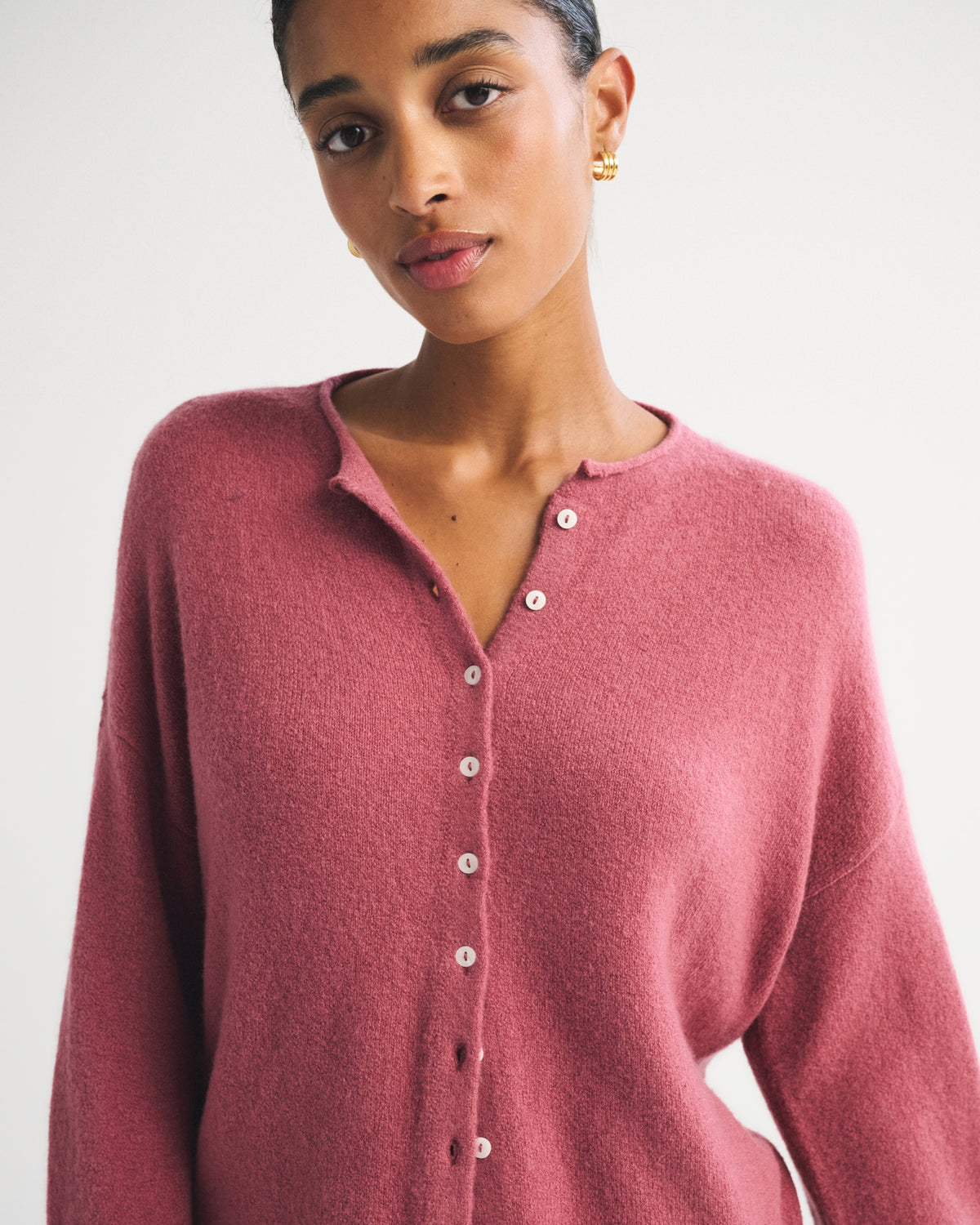 Abercrombie Merino Wool-Blend Roll Neck Cardigan