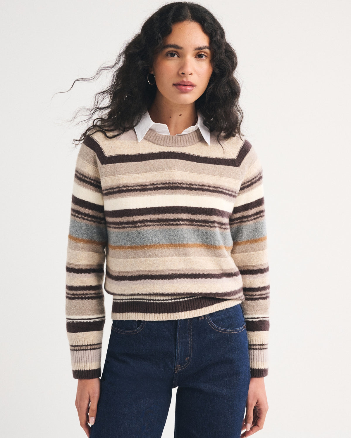 Abercrombie A&F Madeline Textural Crew Sweater