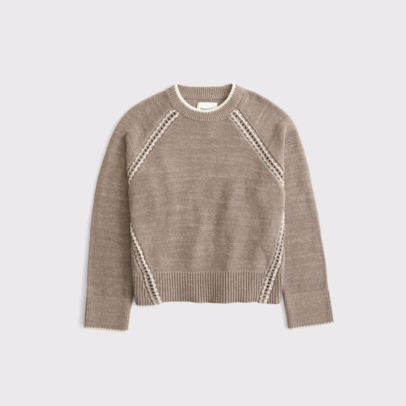 Abercrombie The A&F Madeline 100% Cotton Cable Crew Sweater