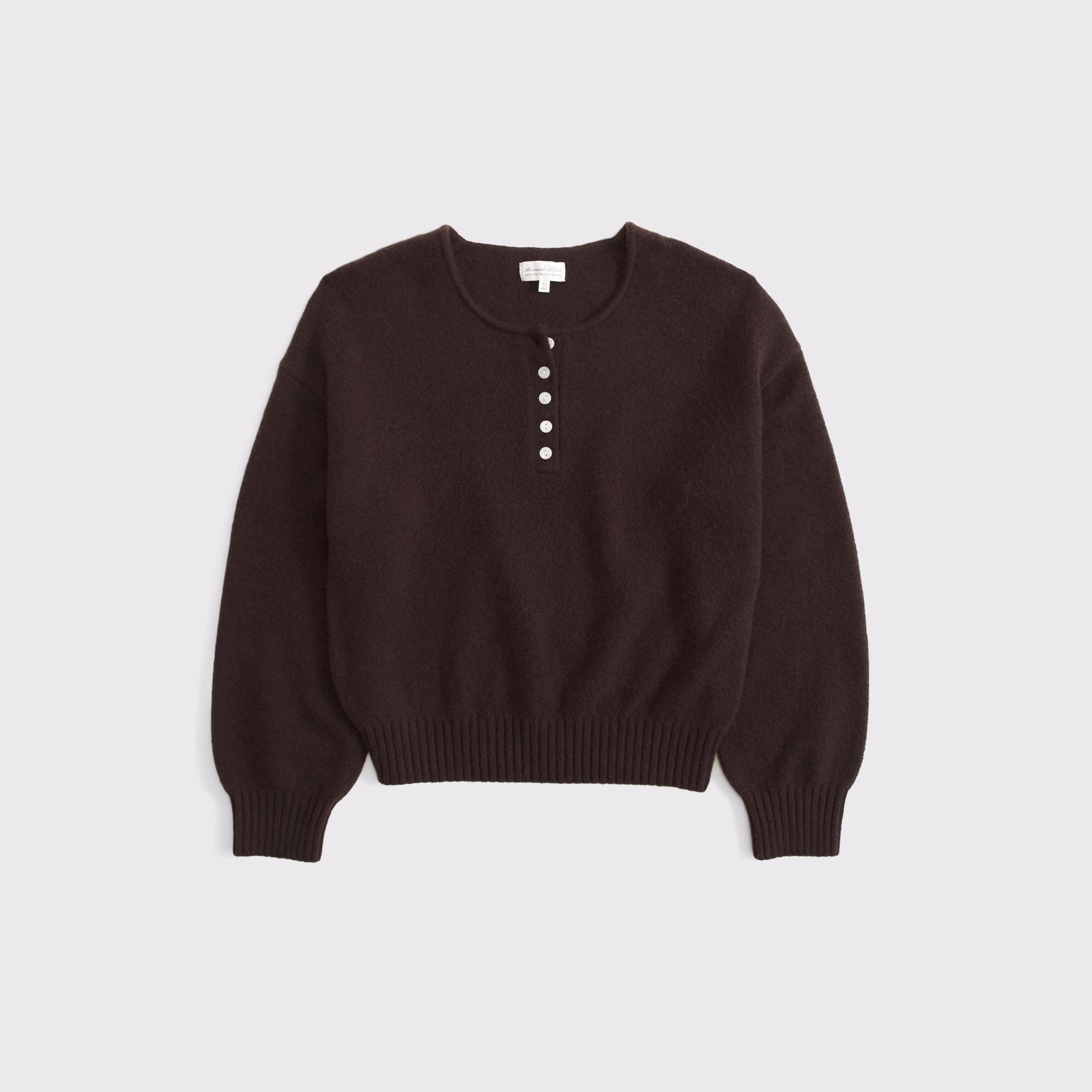 Abercrombie Merino Wool-Blend Henley Sweater