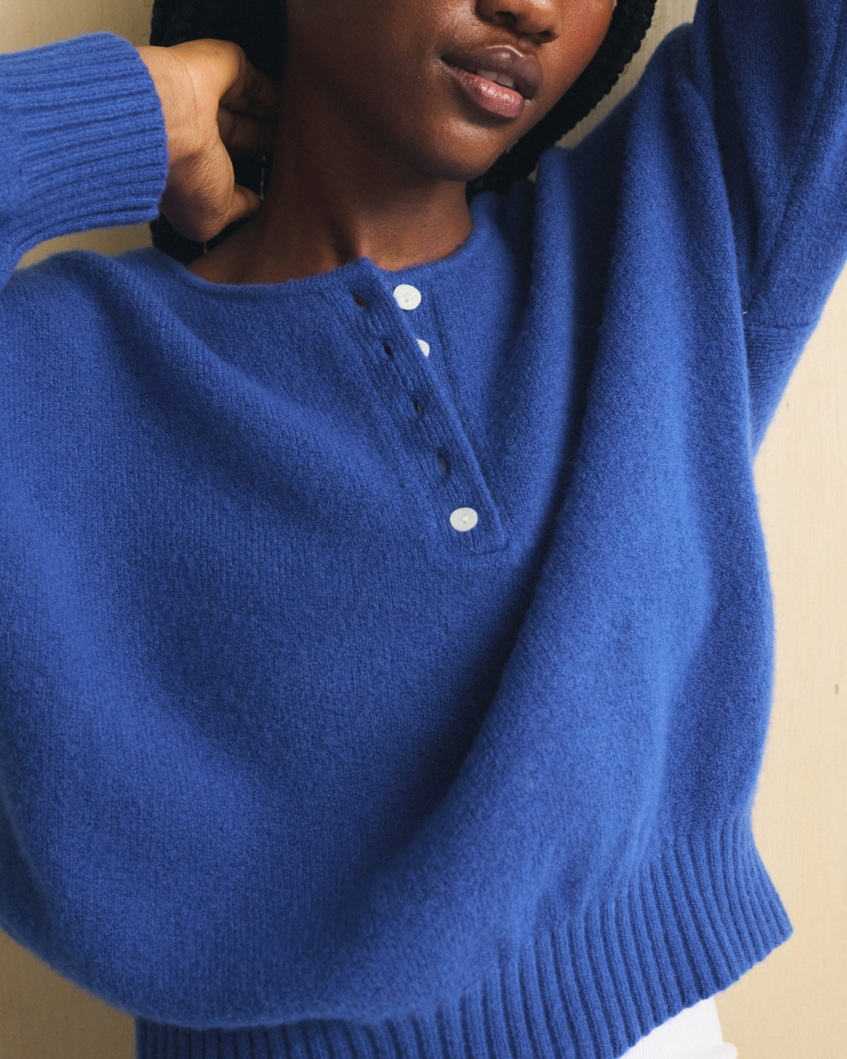 Abercrombie Merino Wool-Blend Henley Sweater