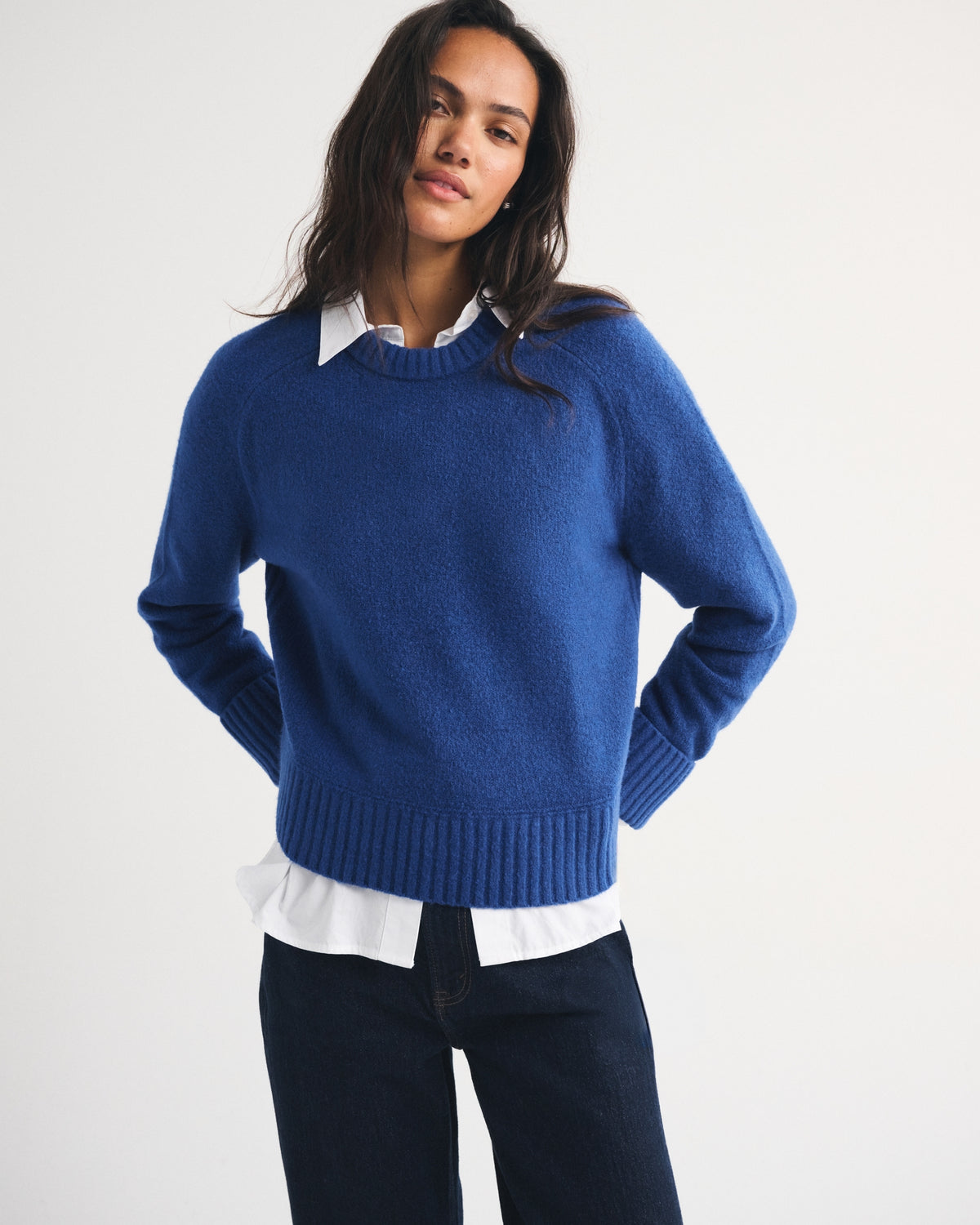 Abercrombie A&F Madeline Textural Crew Sweater