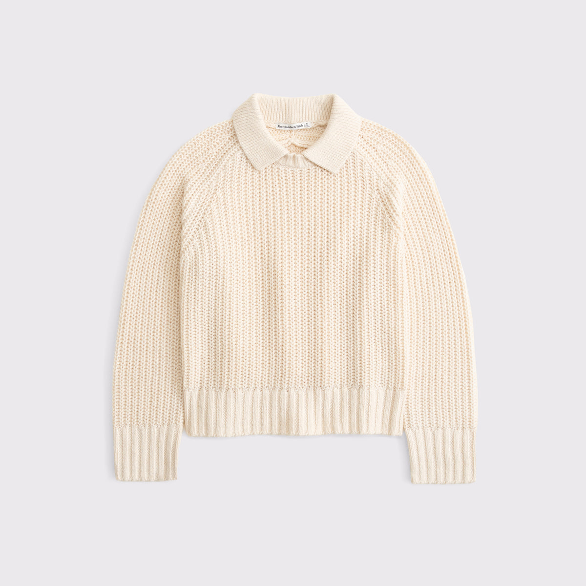 Abercrombie Airspun Cotton-Blend Collared Sweater