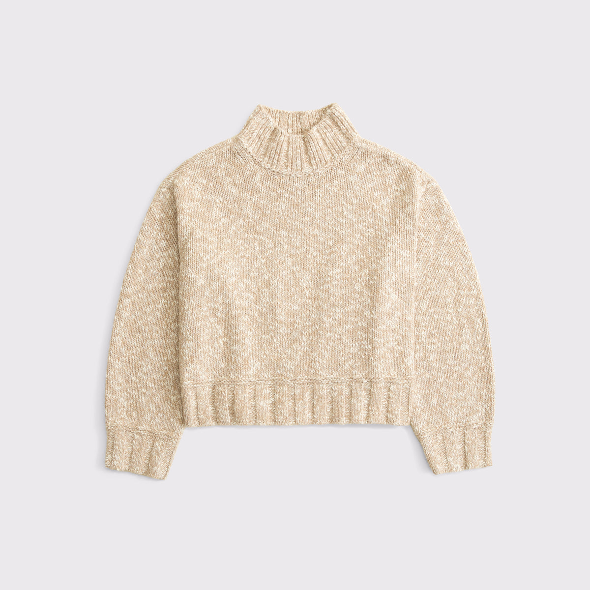 Abercrombie Easy Jacquard Funnel Neck Sweater
