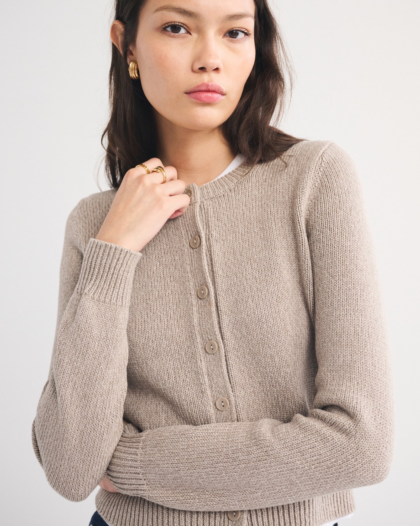 Abercrombie Shrunken Crew Cardigan