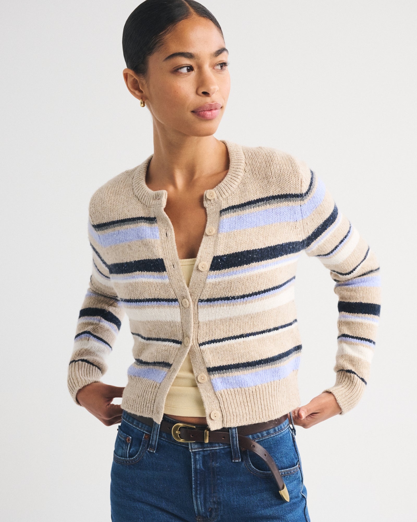 Abercrombie Shrunken Crew Cardigan