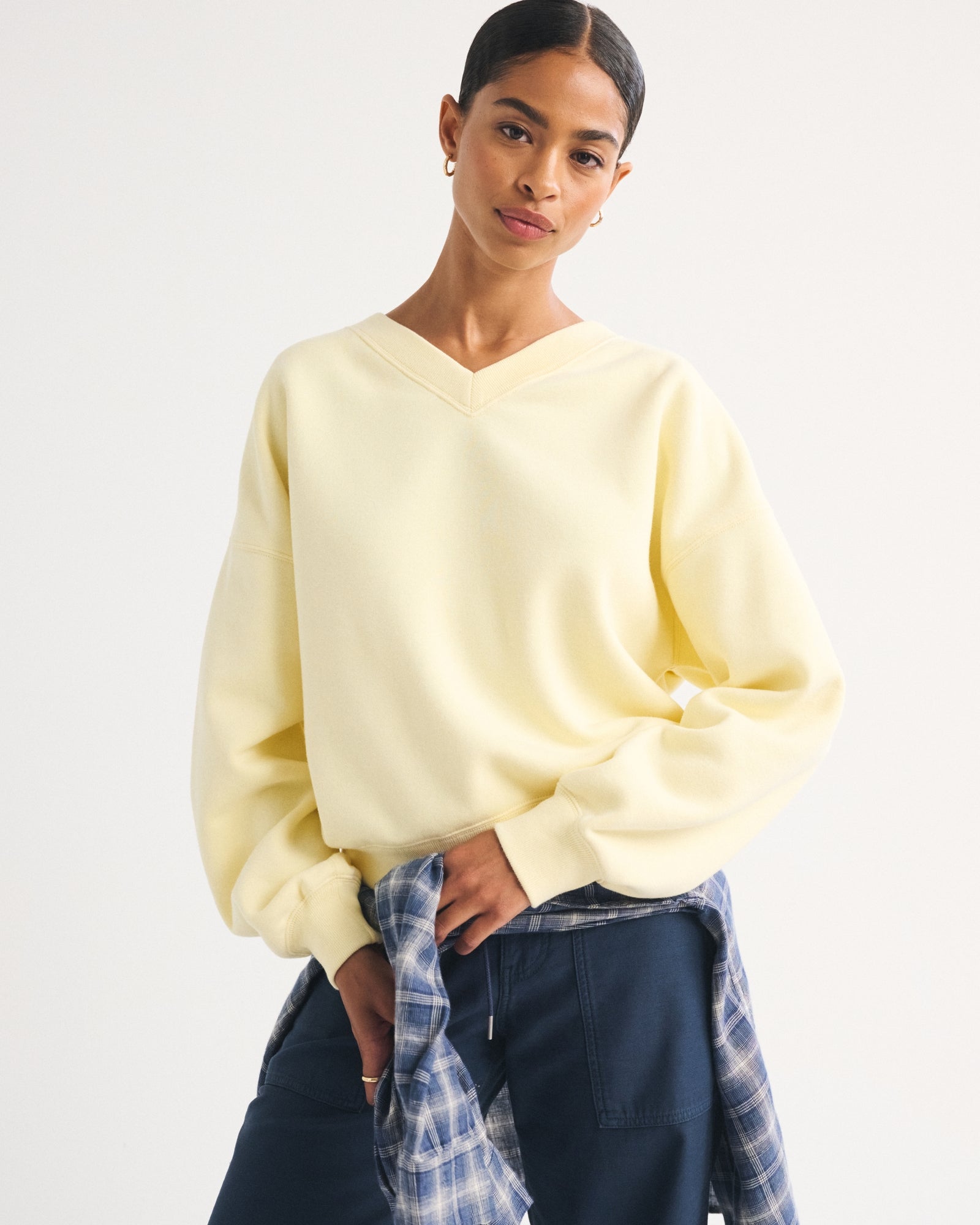 Abercrombie Sunday V-Neck Sweatshirt