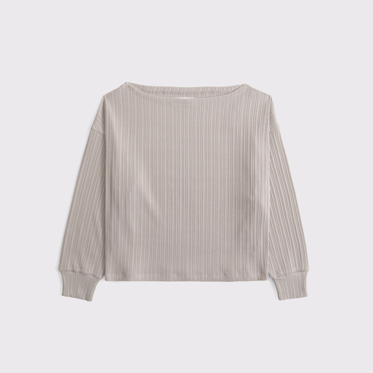 Abercrombie Long-Sleeve Lounge Wide Rib Slash Top