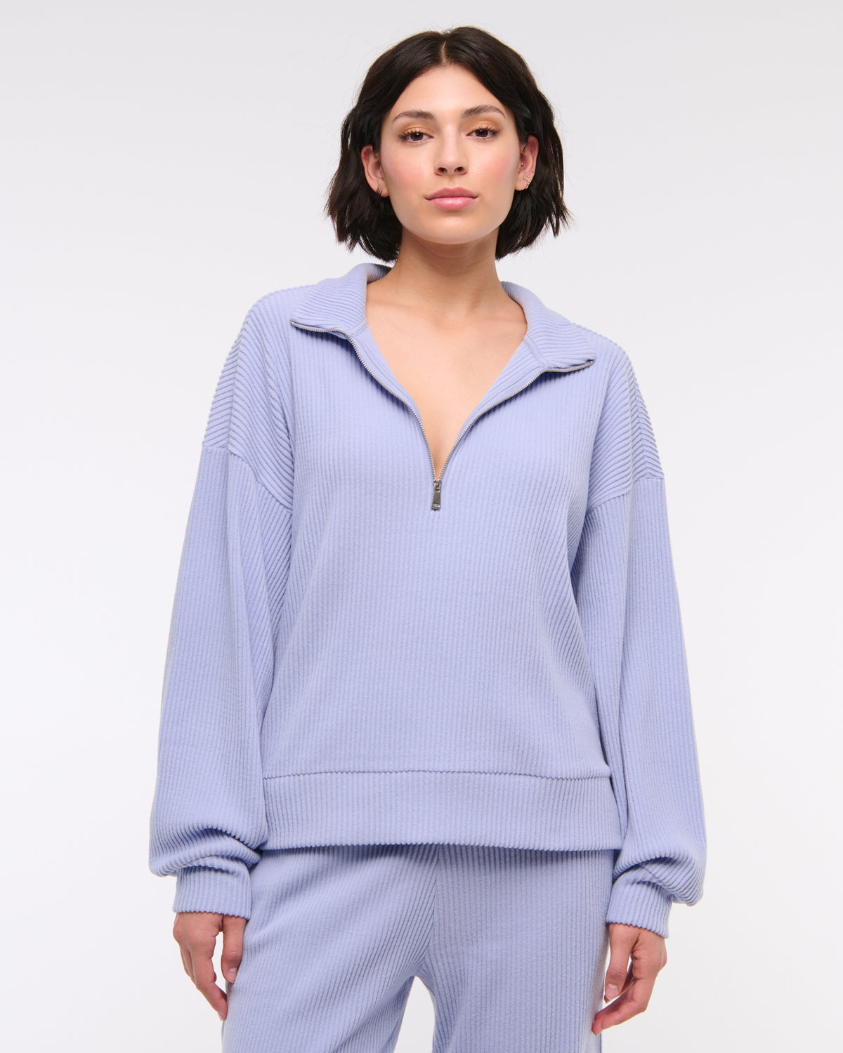Abercrombie Lounge Brushed Rib Half-Zip