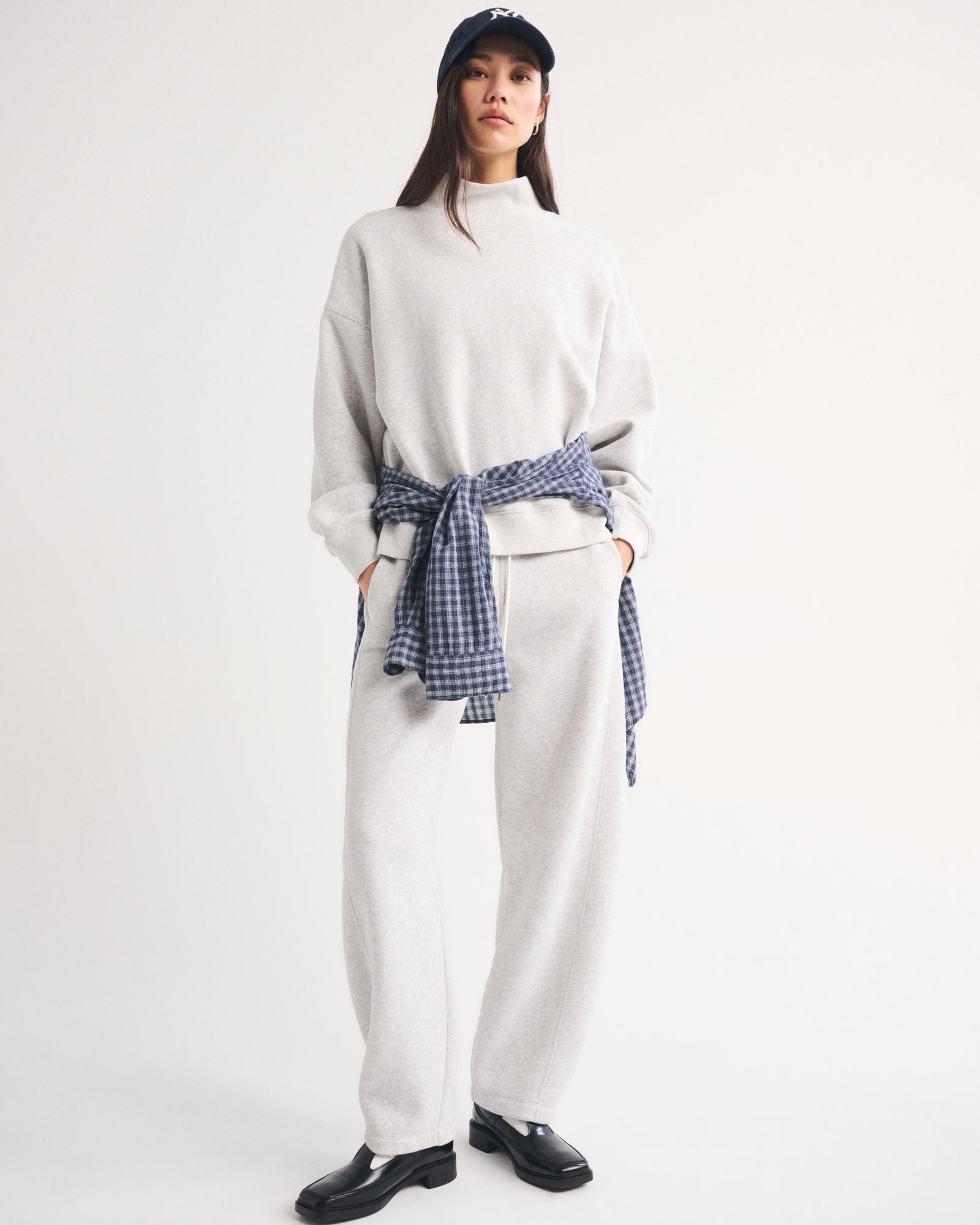 Abercrombie Sunday Oversized Funnel Neck Sweatshirt