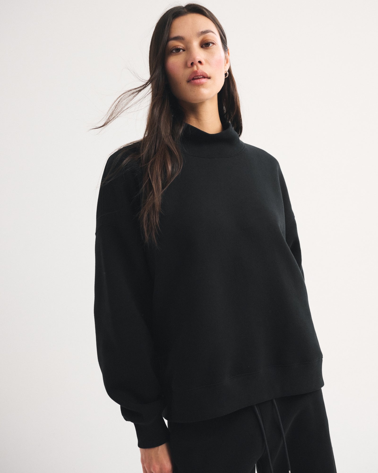 Abercrombie Sunday Oversized Funnel Neck Sweatshirt