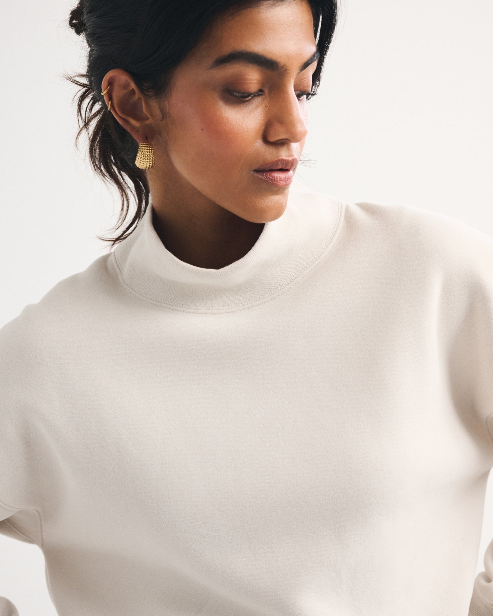Abercrombie Sunday Oversized Funnel Neck Sweatshirt