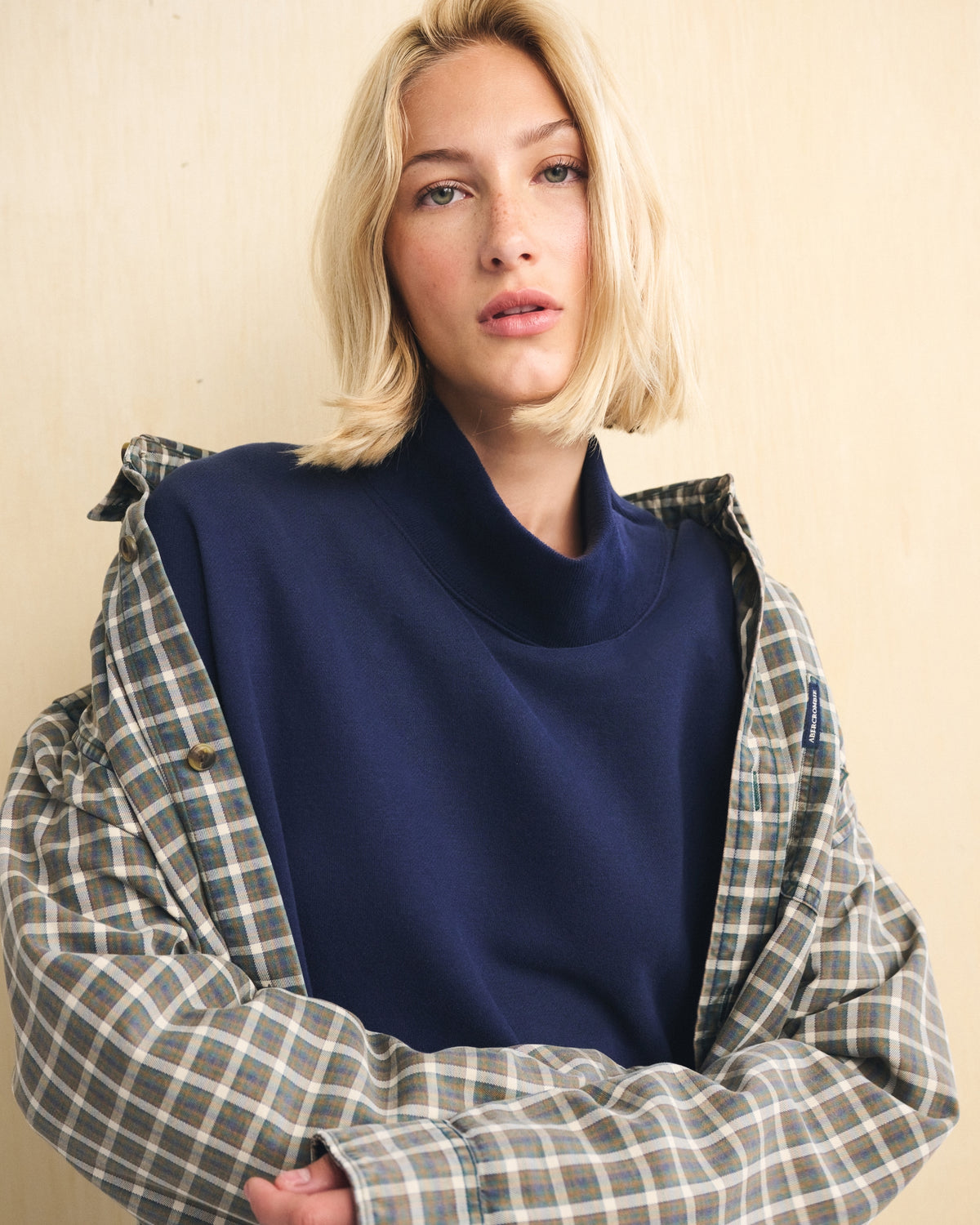 Abercrombie Sunday Oversized Funnel Neck Sweatshirt
