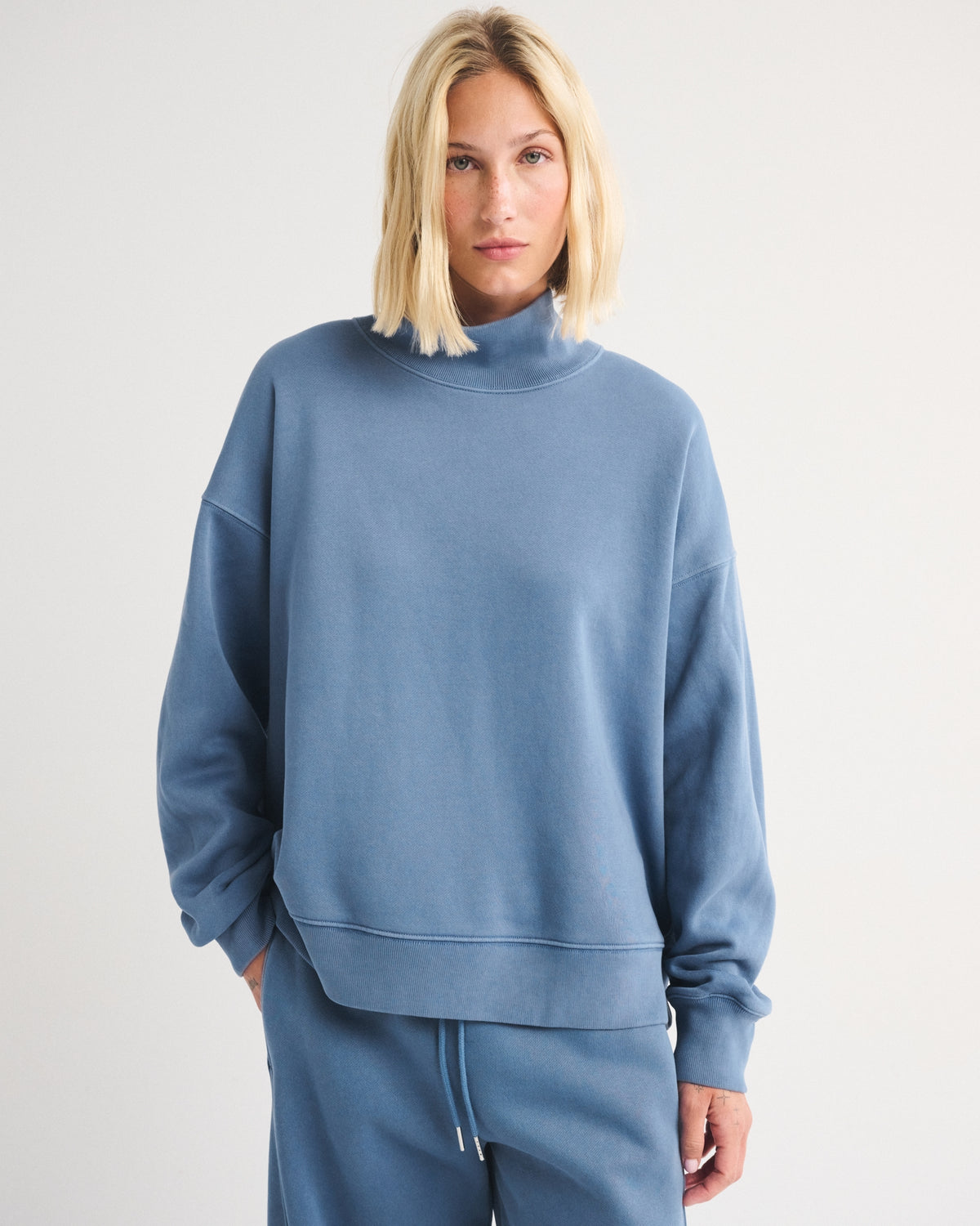 Abercrombie Sunday Oversized Funnel Neck Sweatshirt