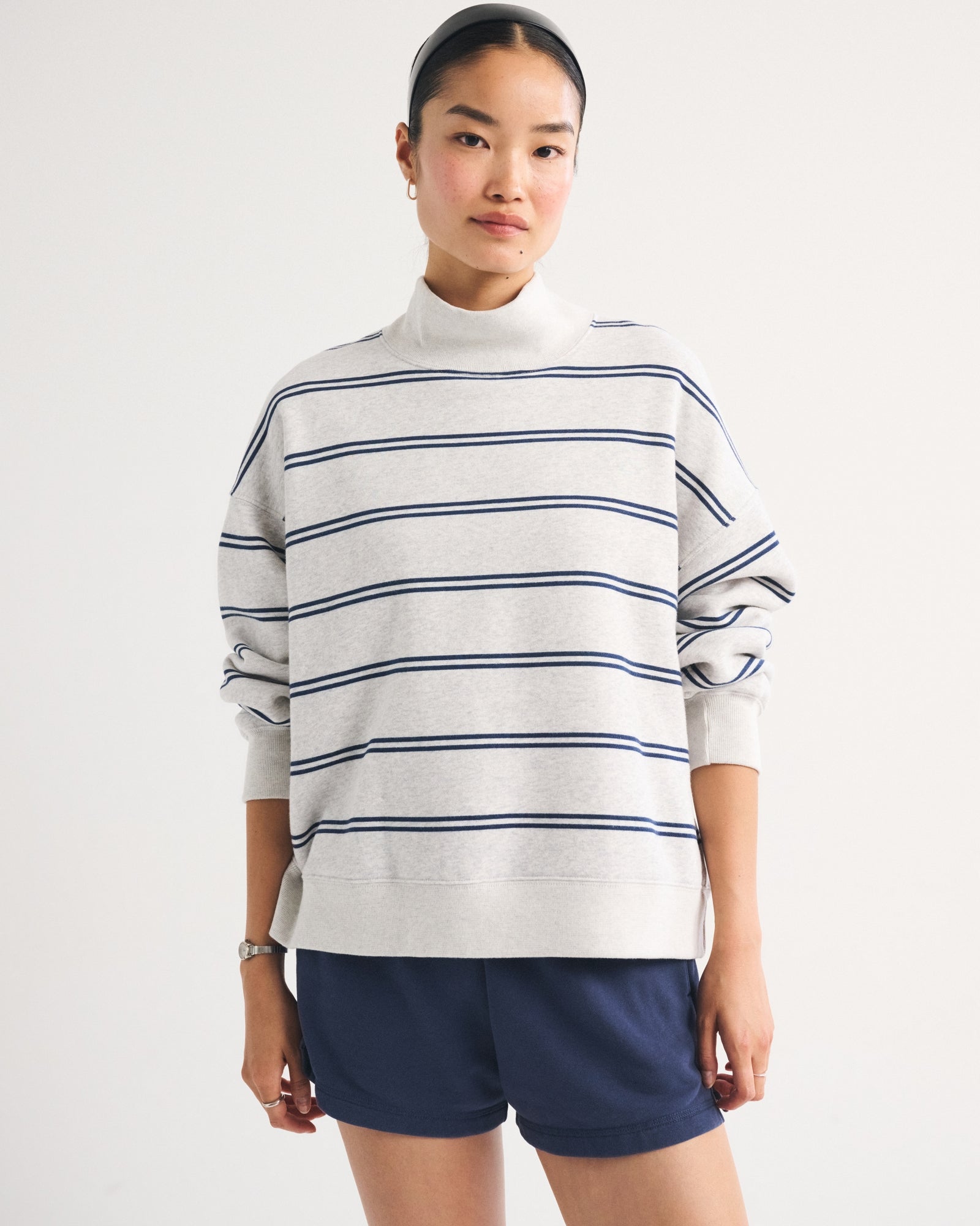 Abercrombie Sunday Oversized Funnel Neck Sweatshirt