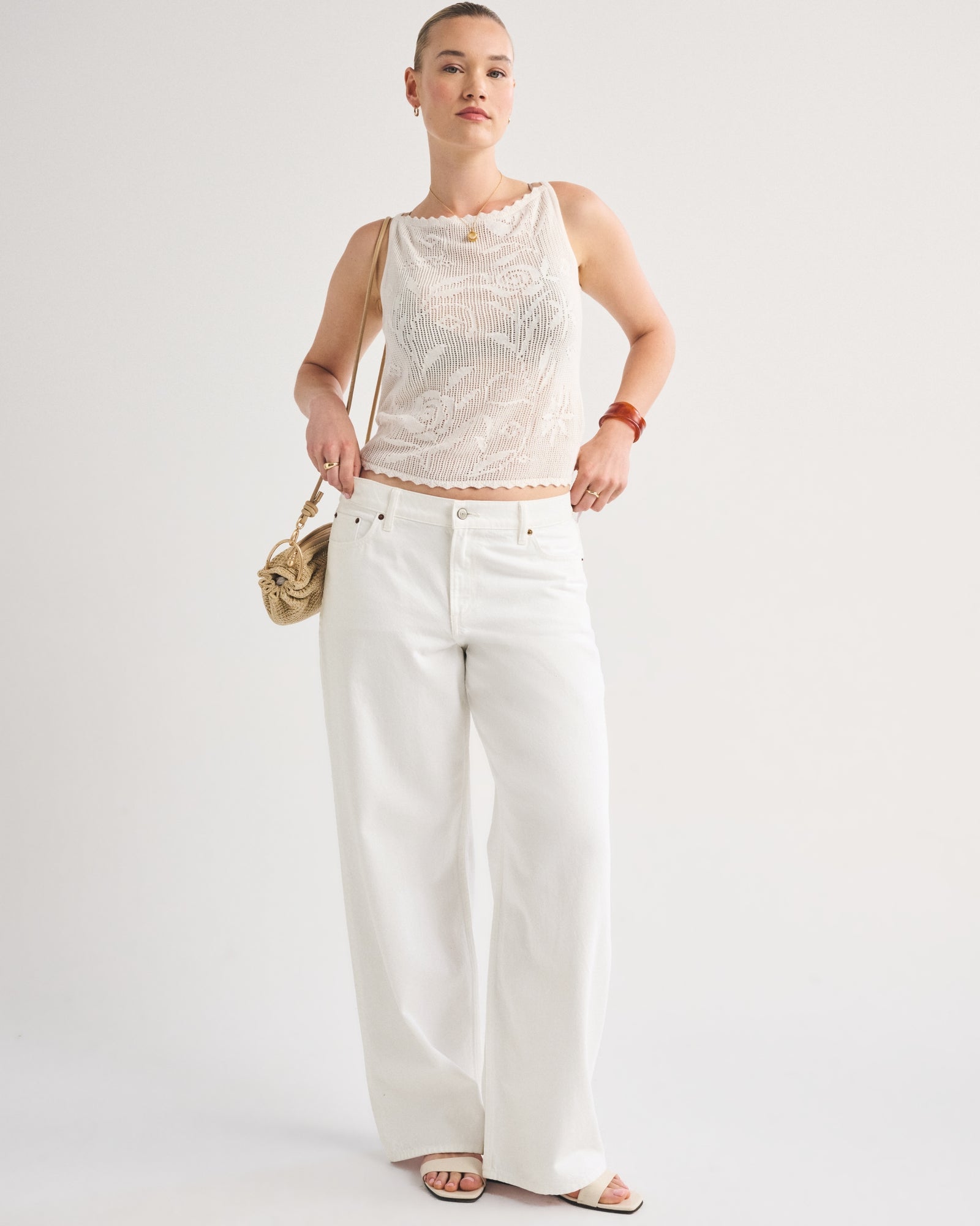 Abercrombie Curve Love Low Rise Ultra Loose Cuffed Hem Jean