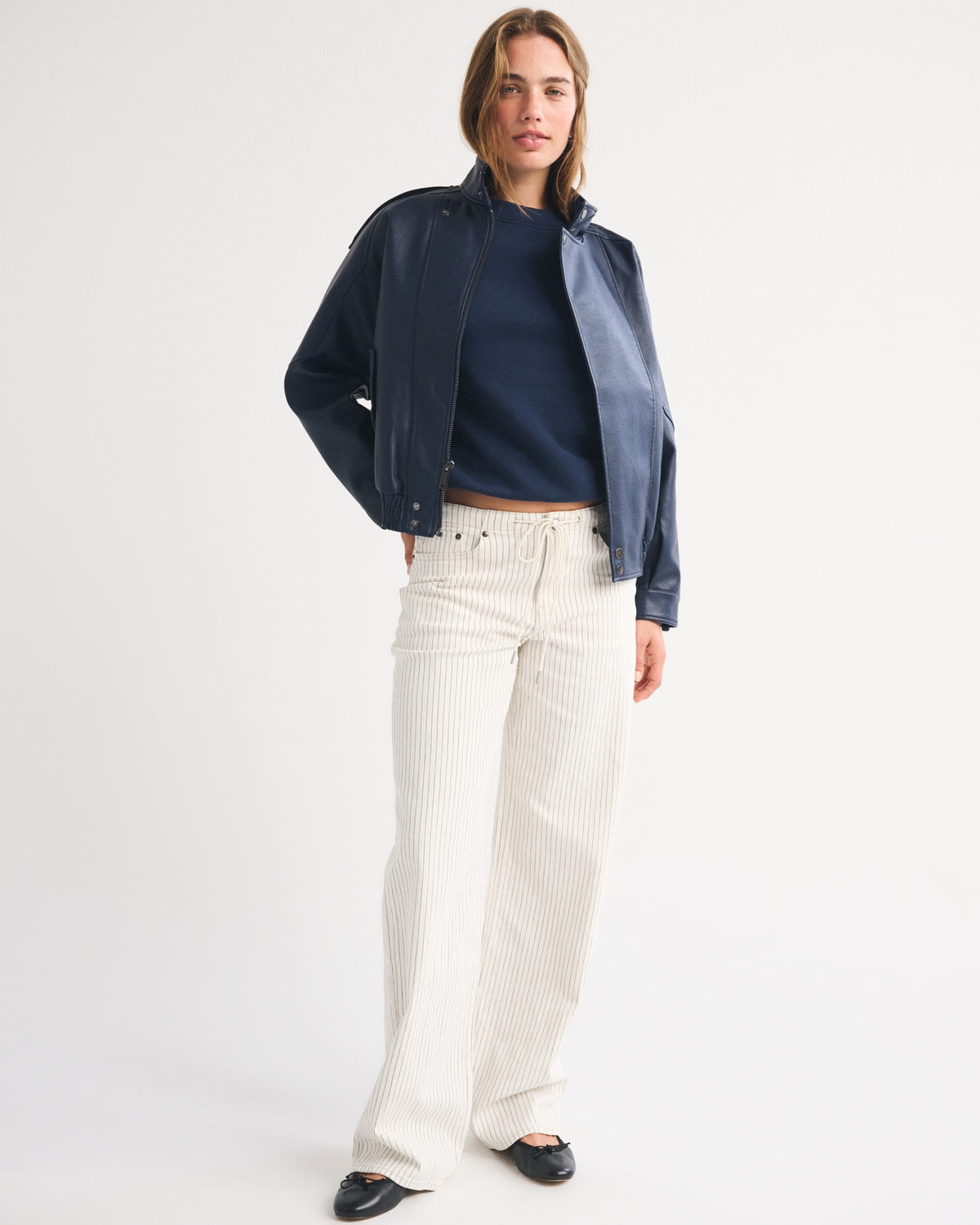 Abercrombie Linen-Blend Low Rise Ultra Loose Drawstring Jean