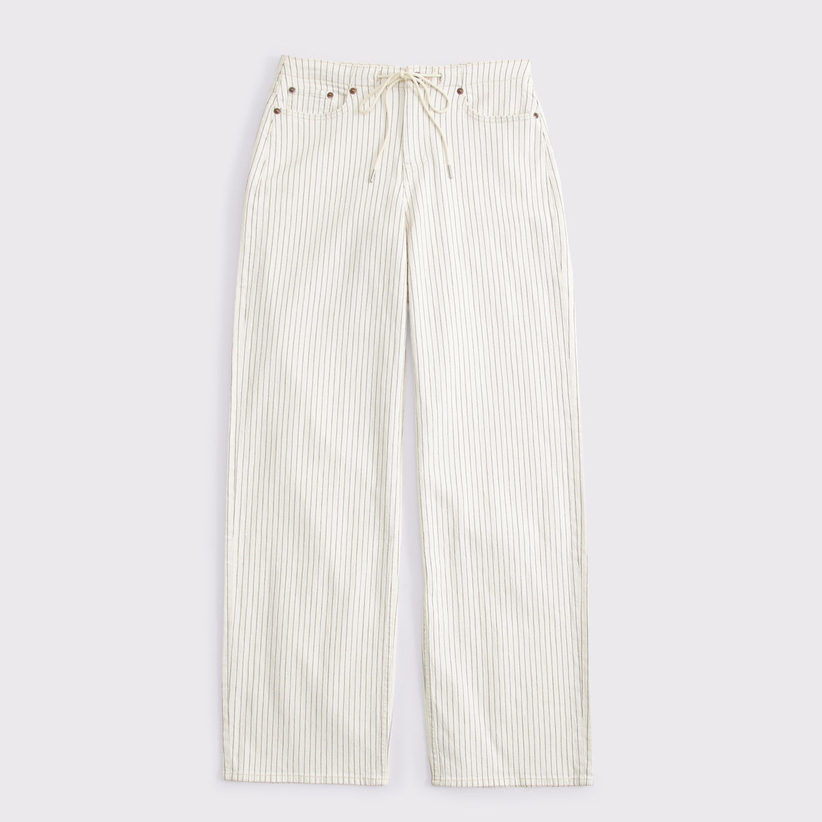 Abercrombie Linen-Blend Low Rise Ultra Loose Drawstring Jean