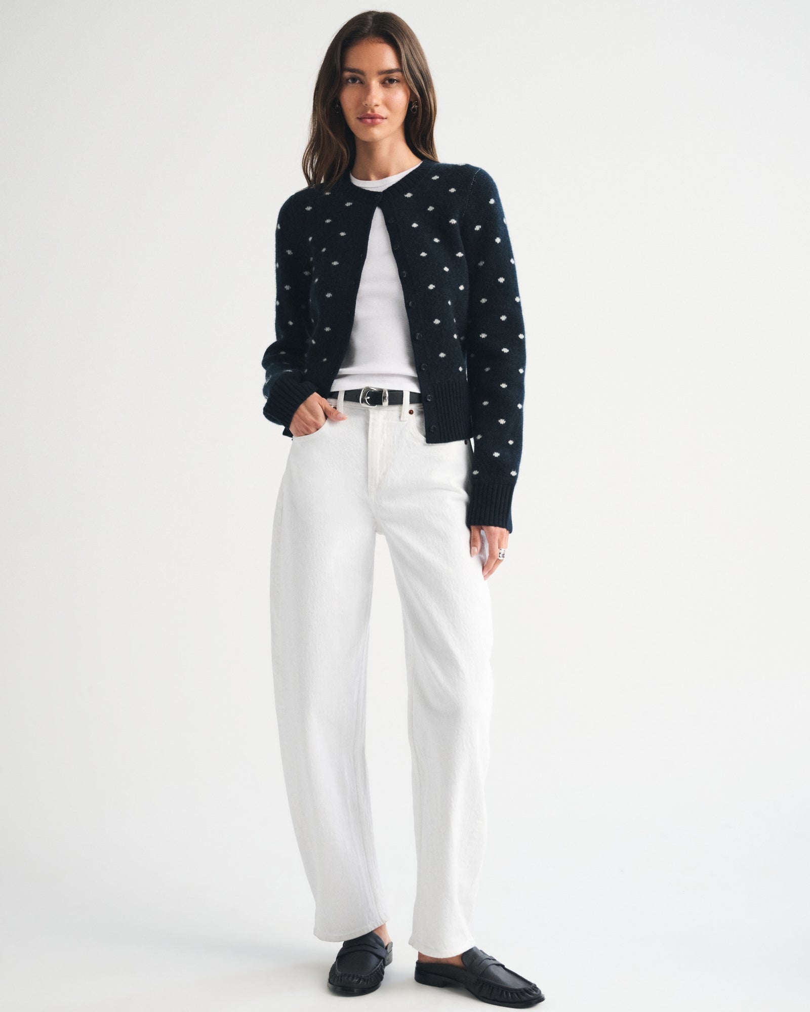 Abercrombie High Rise Barrel Jean