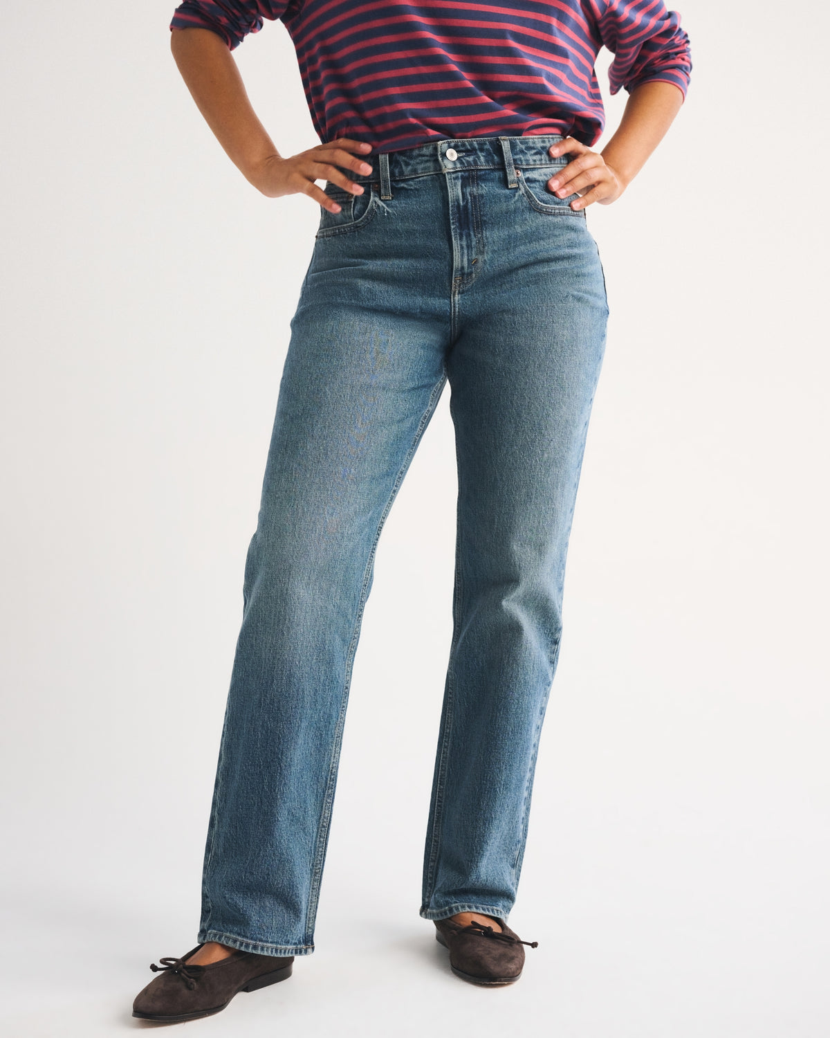 Abercrombie Curve Love High Rise 90s Straight Jean
