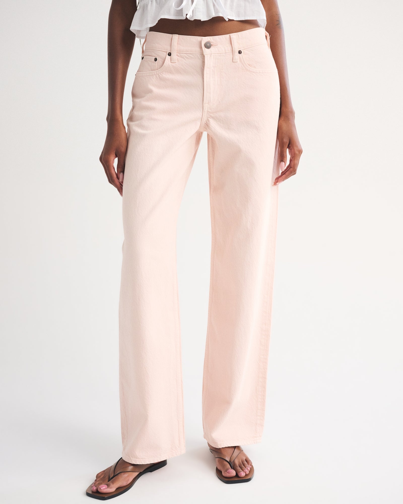 Abercrombie Low Rise Ultra Loose Cuffed Hem Jean