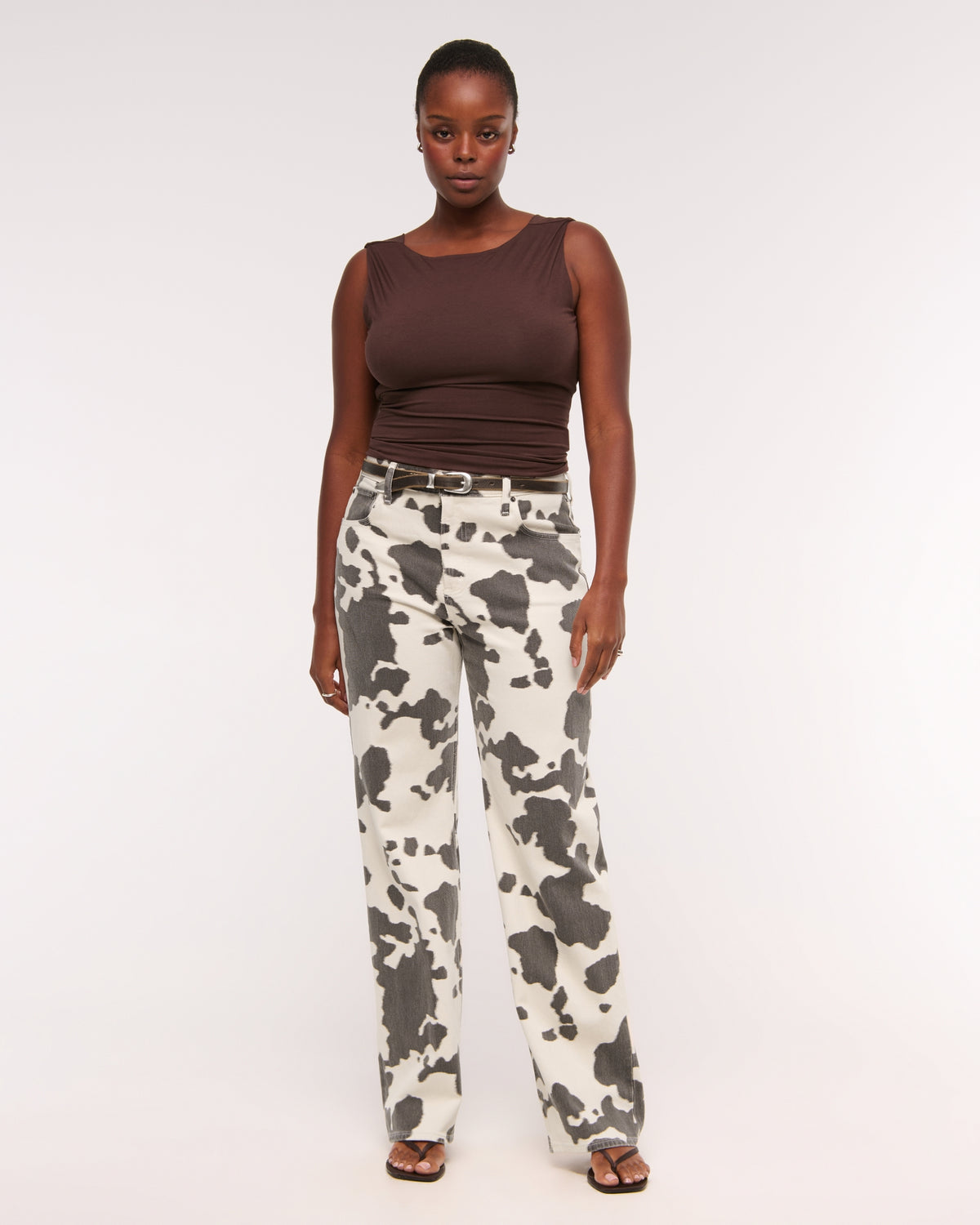 Abercrombie High Rise 90s Relaxed Pony Print Jean
